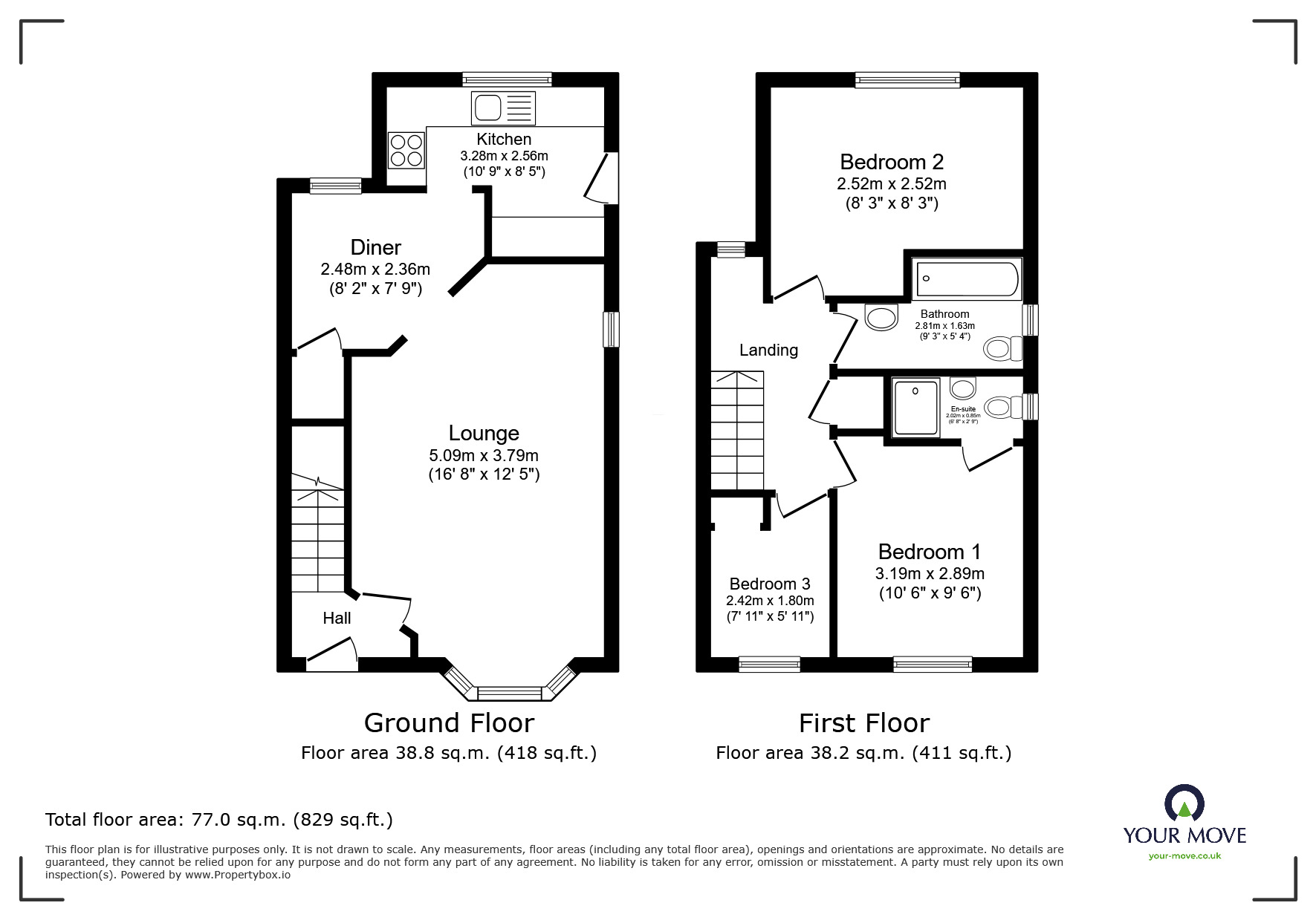 Floorplan of 3 bedroom Semi Detached House for sale, Shays Drive, Lincoln, Lincolnshire, LN6