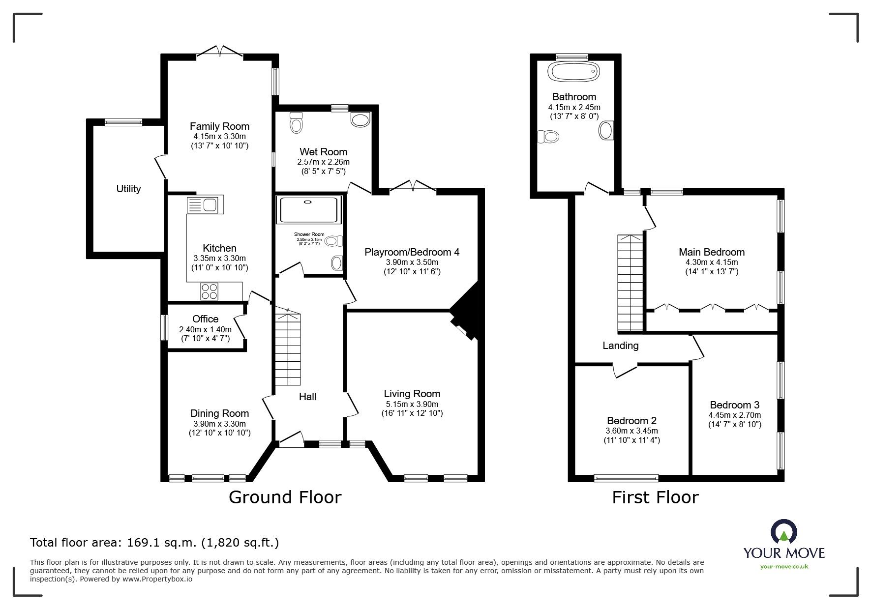 Floorplan of 4 bedroom Detached House for sale, Hawthorn Road, Reepham, Lincolnshire, LN3