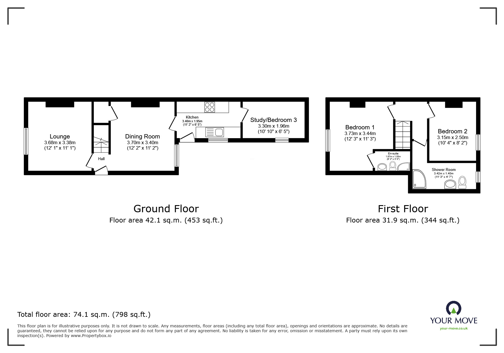 Floorplan of 2 bedroom Mid Terrace House for sale, Baggholme Road, Lincoln, Lincolnshire, LN2