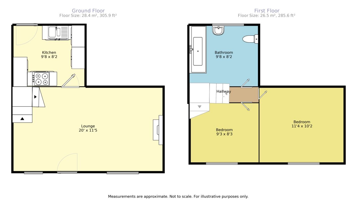 Floorplan of 2 bedroom Mid Terrace Property to rent, High Street, Branston, Lincolnshire, LN4