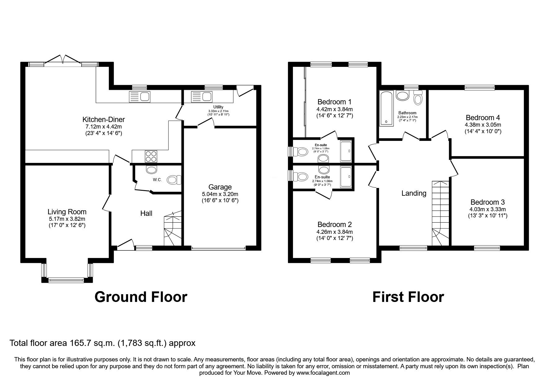 Floorplan of 4 bedroom Detached House for sale, Louth Road, Wragby, Lincolnshire, LN8
