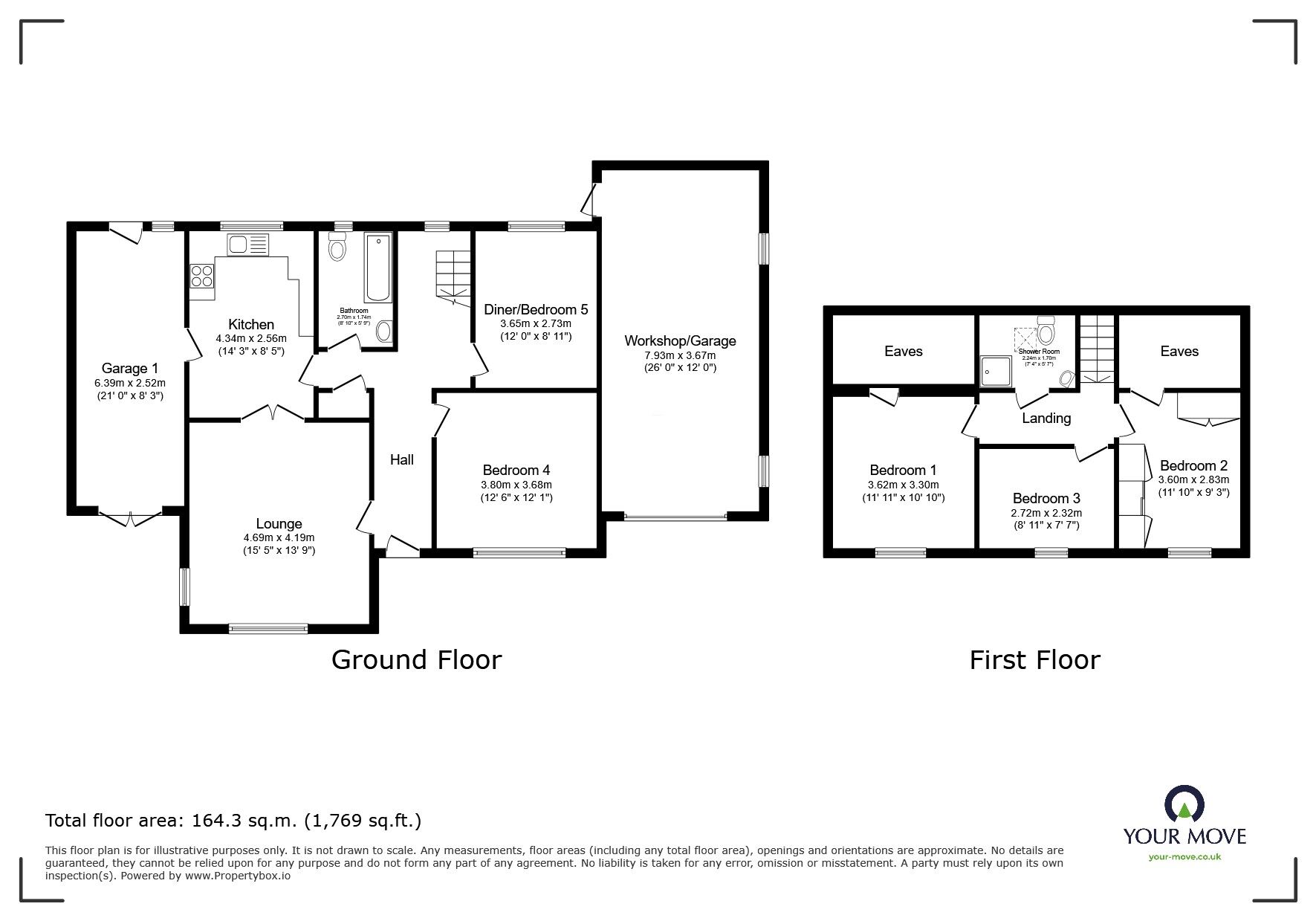Floorplan of 4 bedroom Detached House for sale, Daniel Crescent, Heighington, Lincolnshire, LN4
