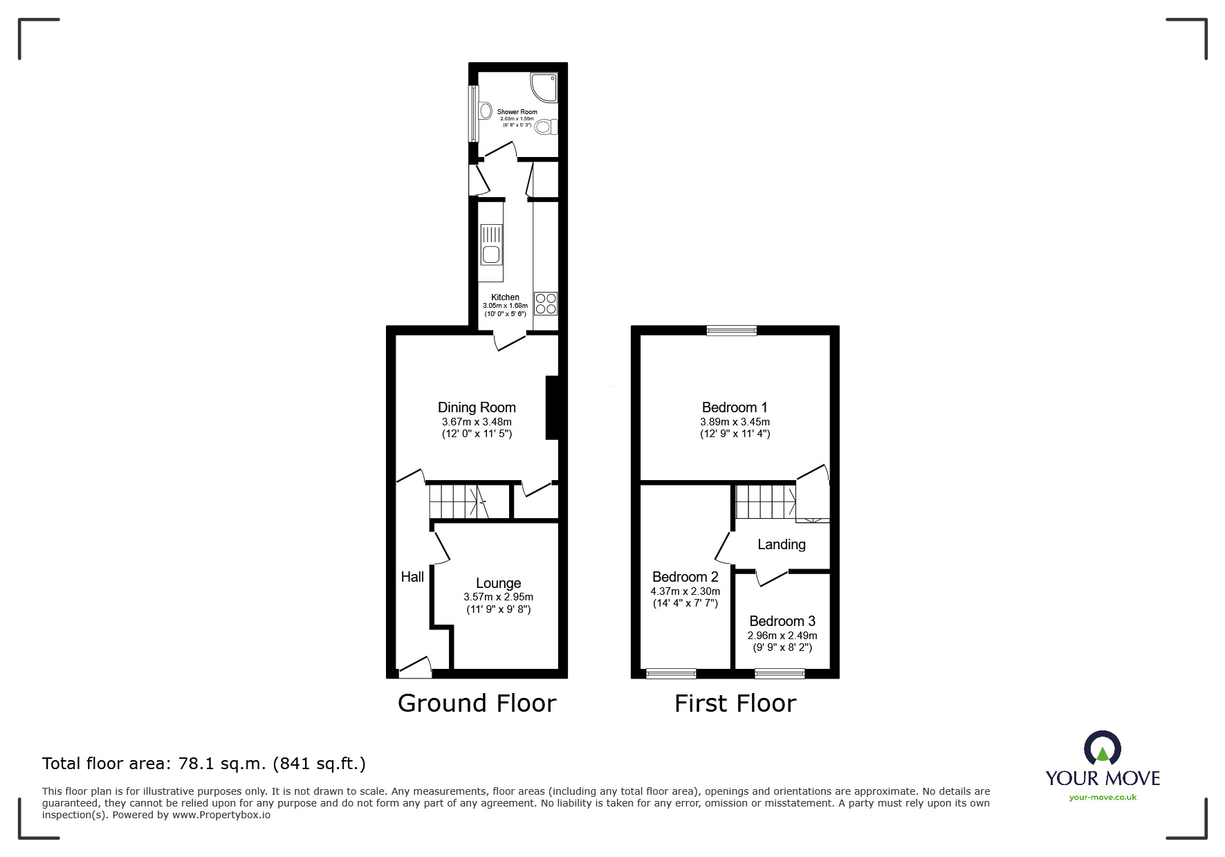 Floorplan of 3 bedroom Mid Terrace House for sale, Baggholme Road, Lincoln, Lincolnshire, LN2