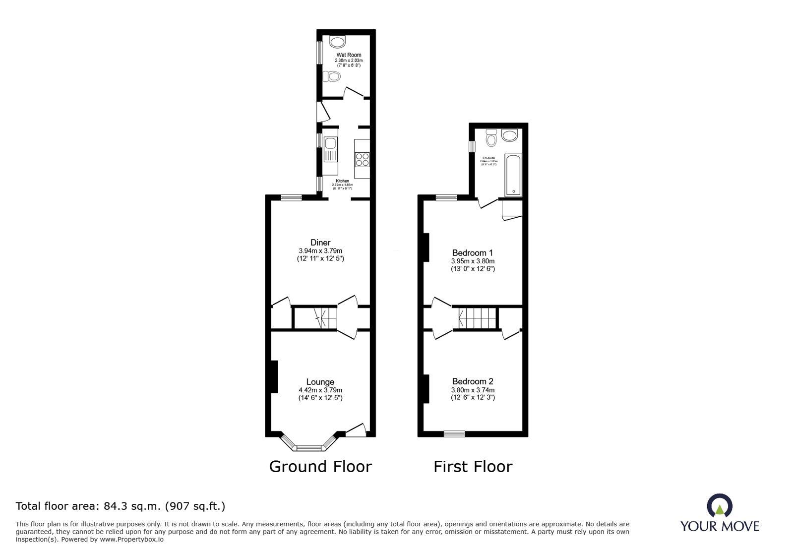 Floorplan of 2 bedroom Mid Terrace House for sale, Colegrave Street, Lincoln, Lincolnshire, LN5