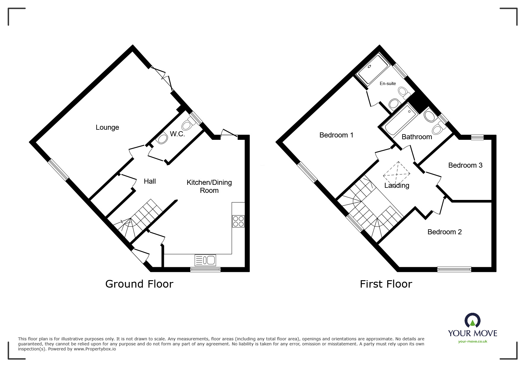 Floorplan of 3 bedroom Semi Detached House to rent, Kirk Road, Branston, Lincolnshire, LN4