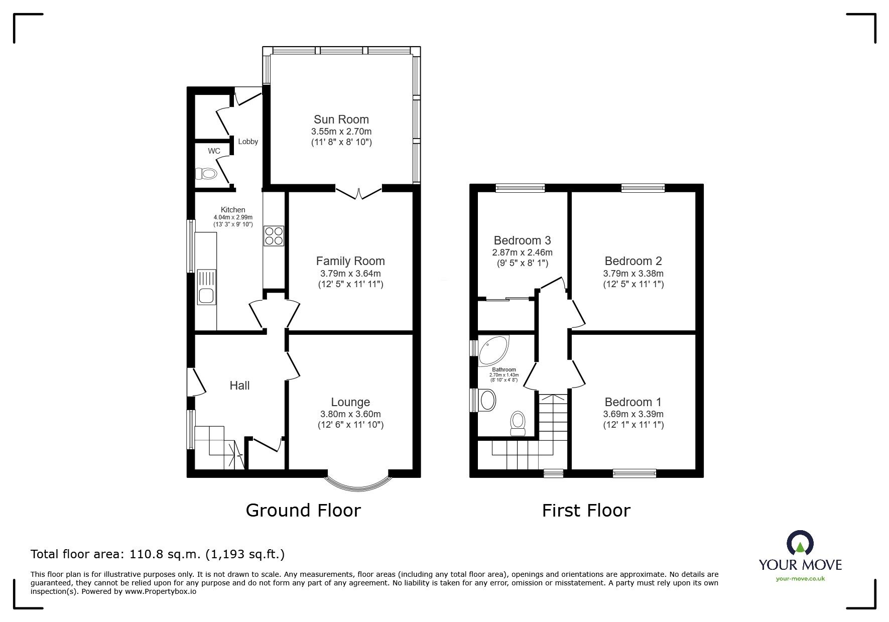 Floorplan of 3 bedroom Semi Detached House for sale, Bathurst Street, Lincoln, Lincolnshire, LN2