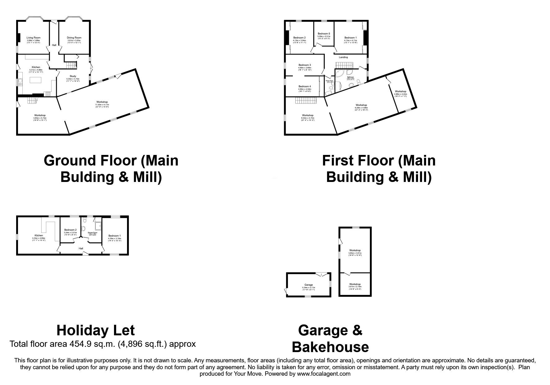 Floorplan of 5 bedroom Detached House for sale, Main Road, Little Carlton, Lincolnshire, LN11