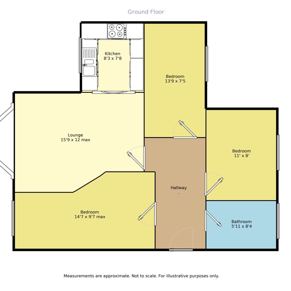 Floorplan of 3 bedroom Flat to rent, Lincoln Road, North Hykeham, Lincolnshire, LN6
