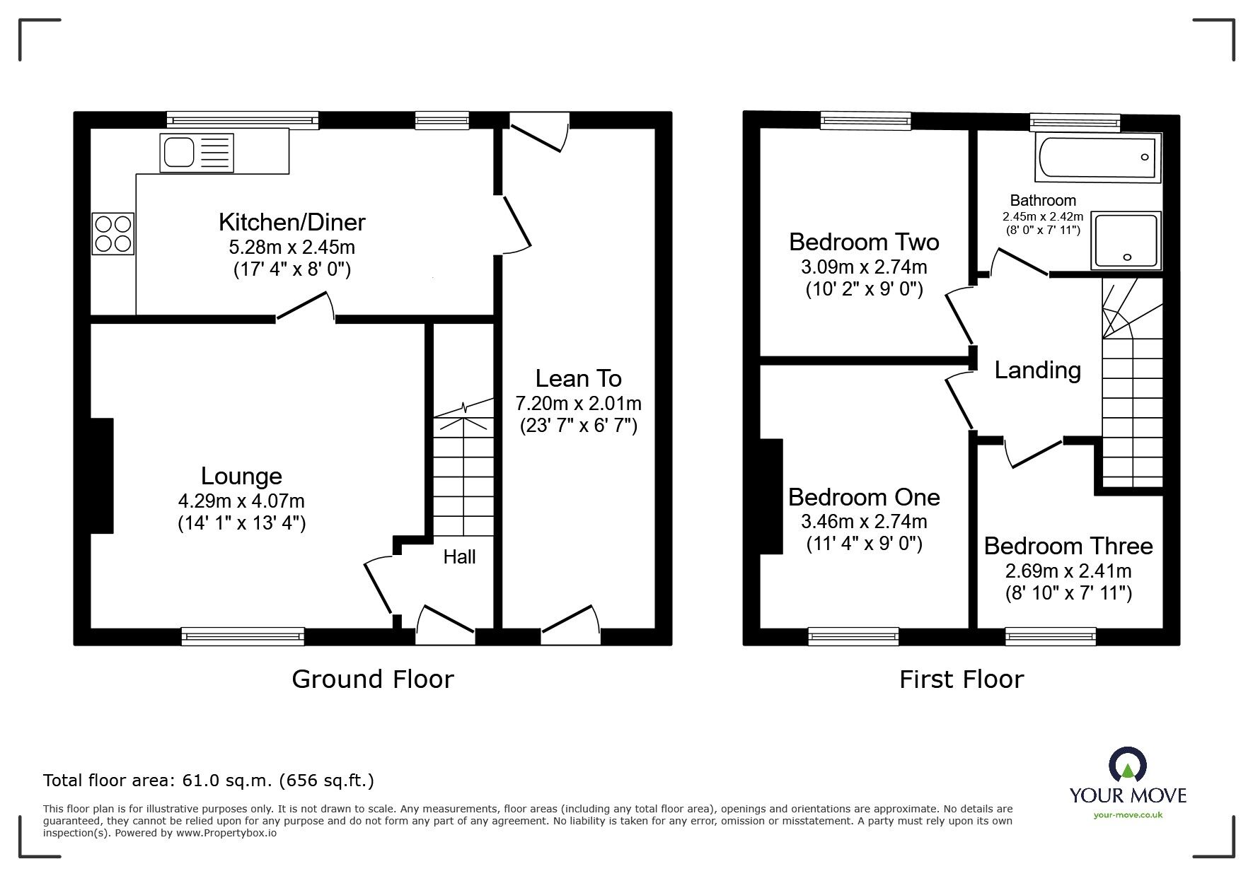 Floorplan of 3 bedroom Semi Detached House for sale, Highfield Avenue, Lincoln, Lincolnshire, LN6