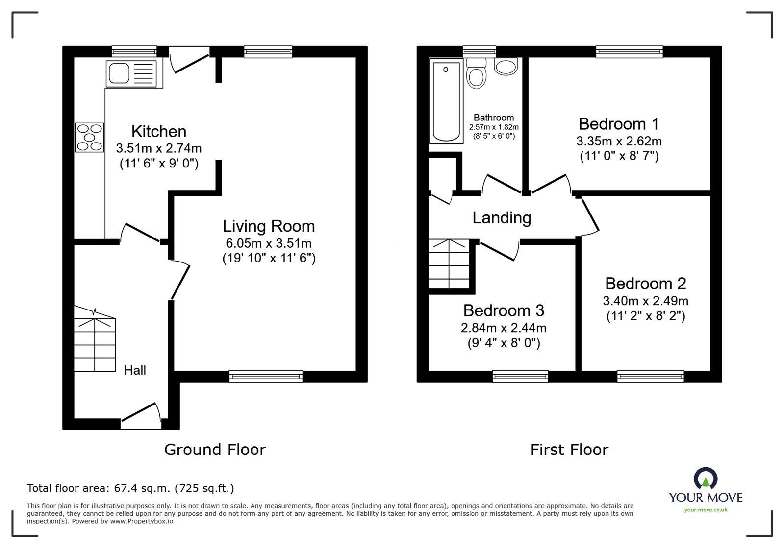 Floorplan of 3 bedroom Detached House for sale, Wigsley Road, Lincoln, Lincolnshire, LN6