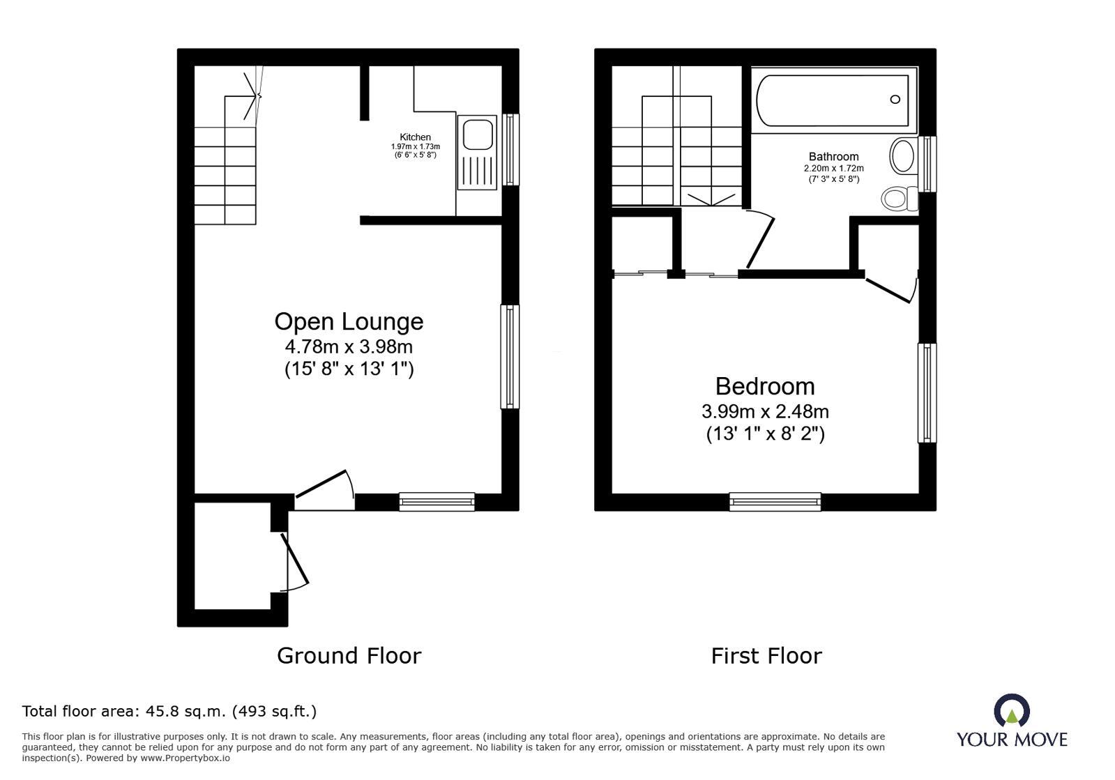 Floorplan of 1 bedroom House for sale, Chesney Road, Lincoln, Lincolnshire, LN2