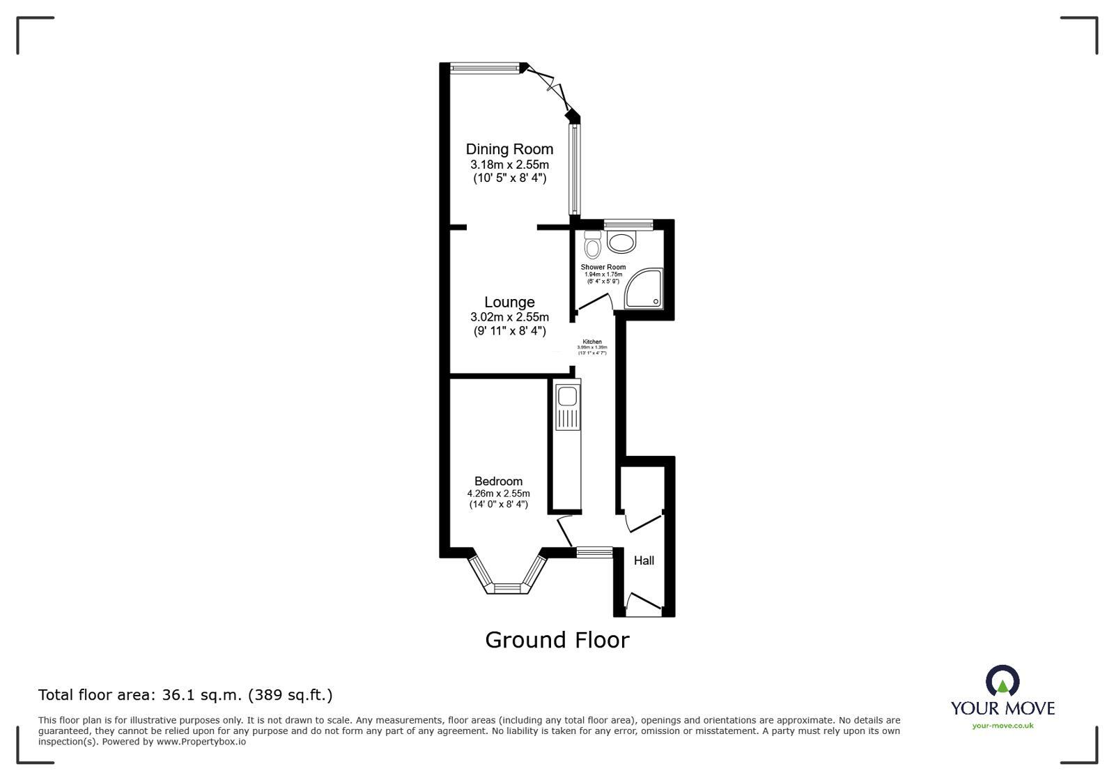Floorplan of 1 bedroom Flat for sale, Coopers Close, Nettleham, Lincolnshire, LN2