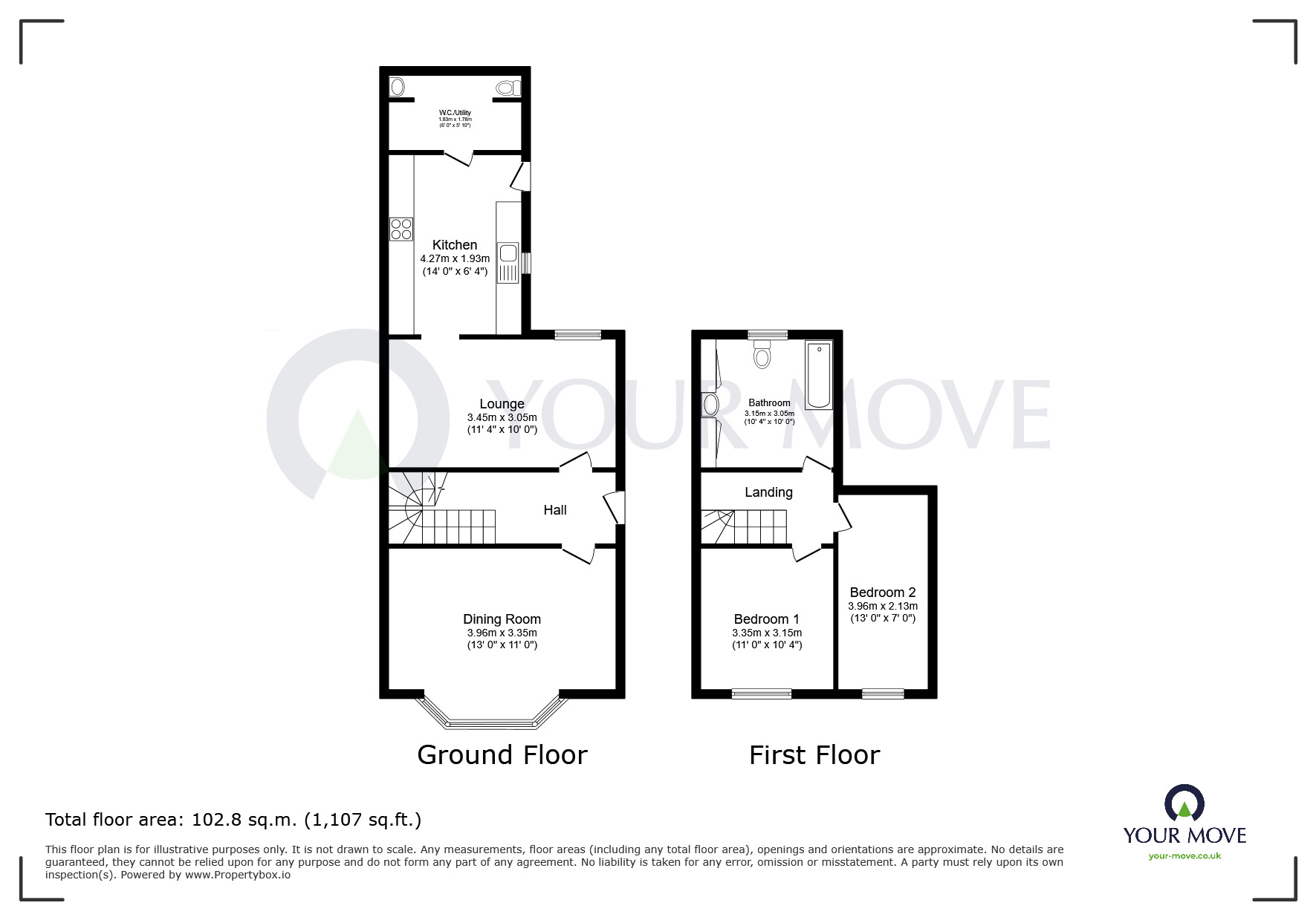 Floorplan of 3 bedroom Mid Terrace House for sale, Vernon Street, Lincoln, Lincolnshire, LN5
