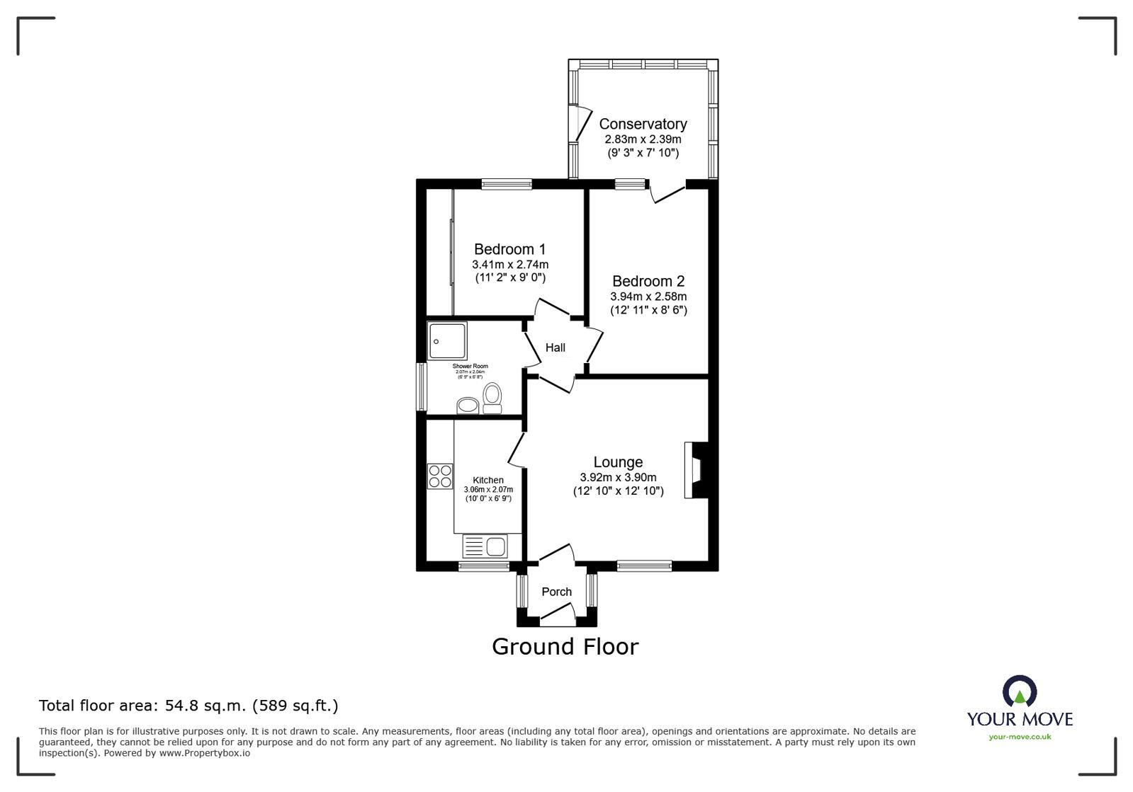 Floorplan of 2 bedroom Detached Bungalow for sale, Swallow Gardens, Doddington Road, Lincolnshire, LN6