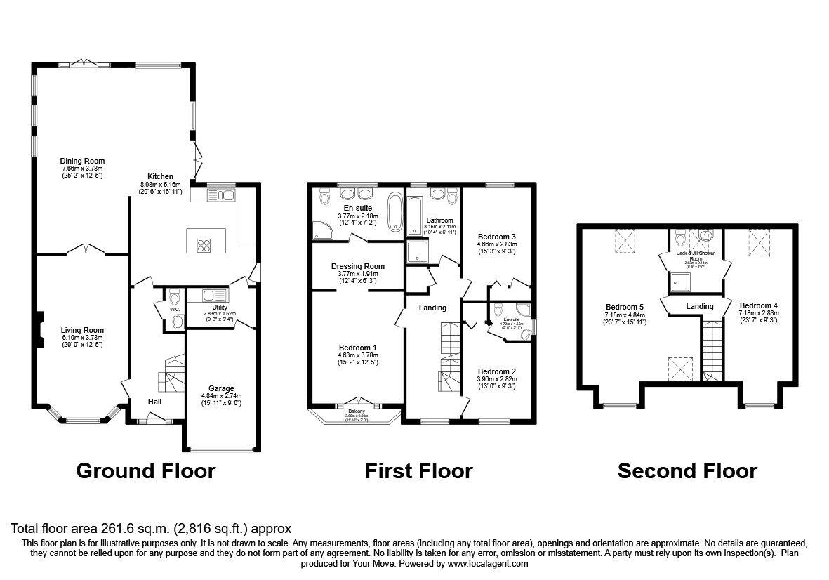 Floorplan of 5 bedroom Detached House for sale, Jardine Place, Bathgate, West Lothian, EH48