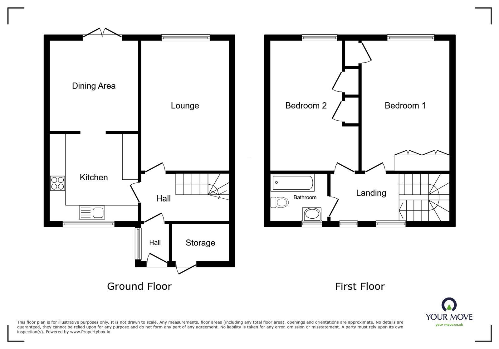 Floorplan of 2 bedroom Mid Terrace House to rent, Strand Close, Meopham, Kent, DA13