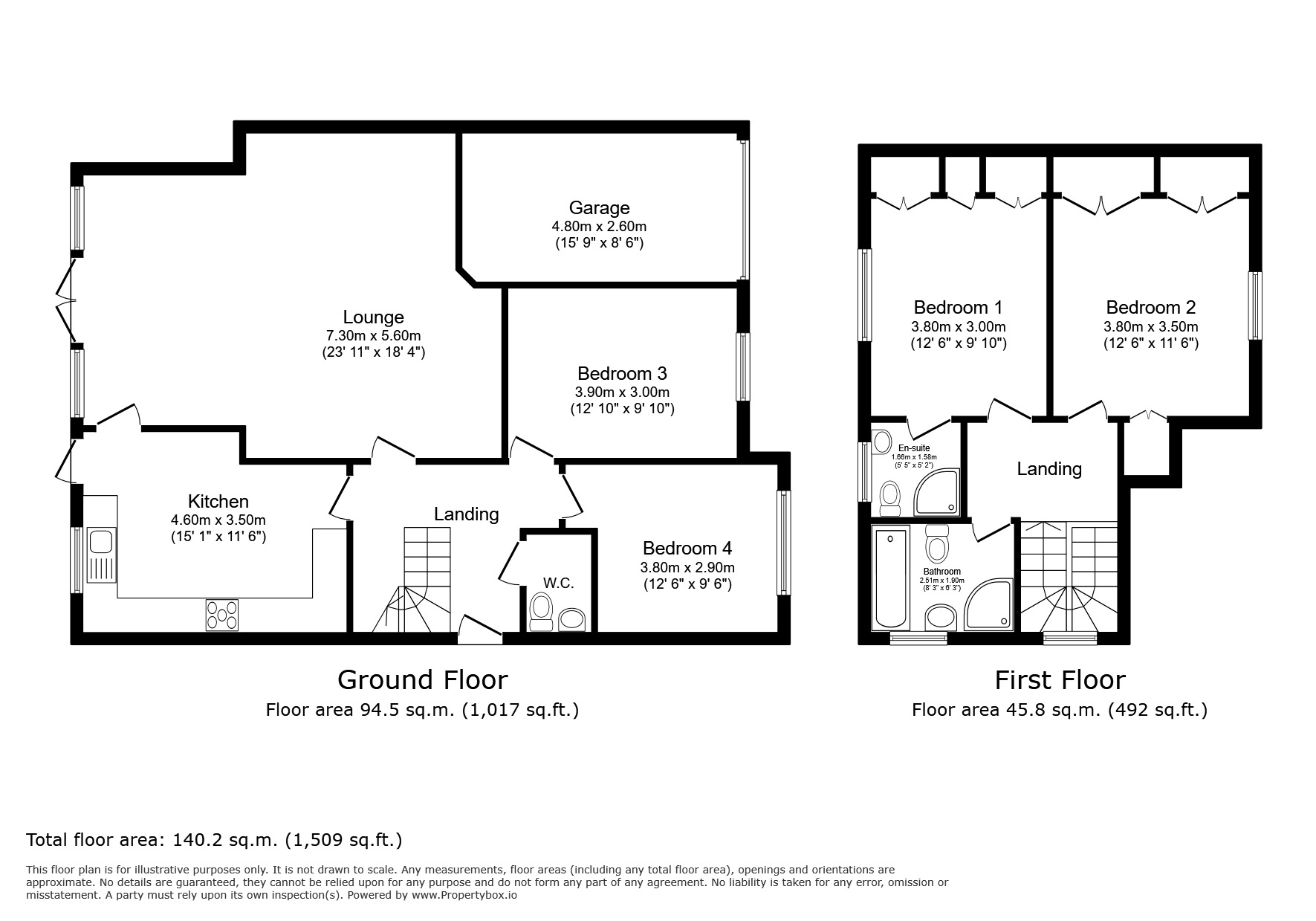 Floorplan of 4 bedroom Semi Detached Bungalow for sale, Springcroft, Hartley, Kent, DA3