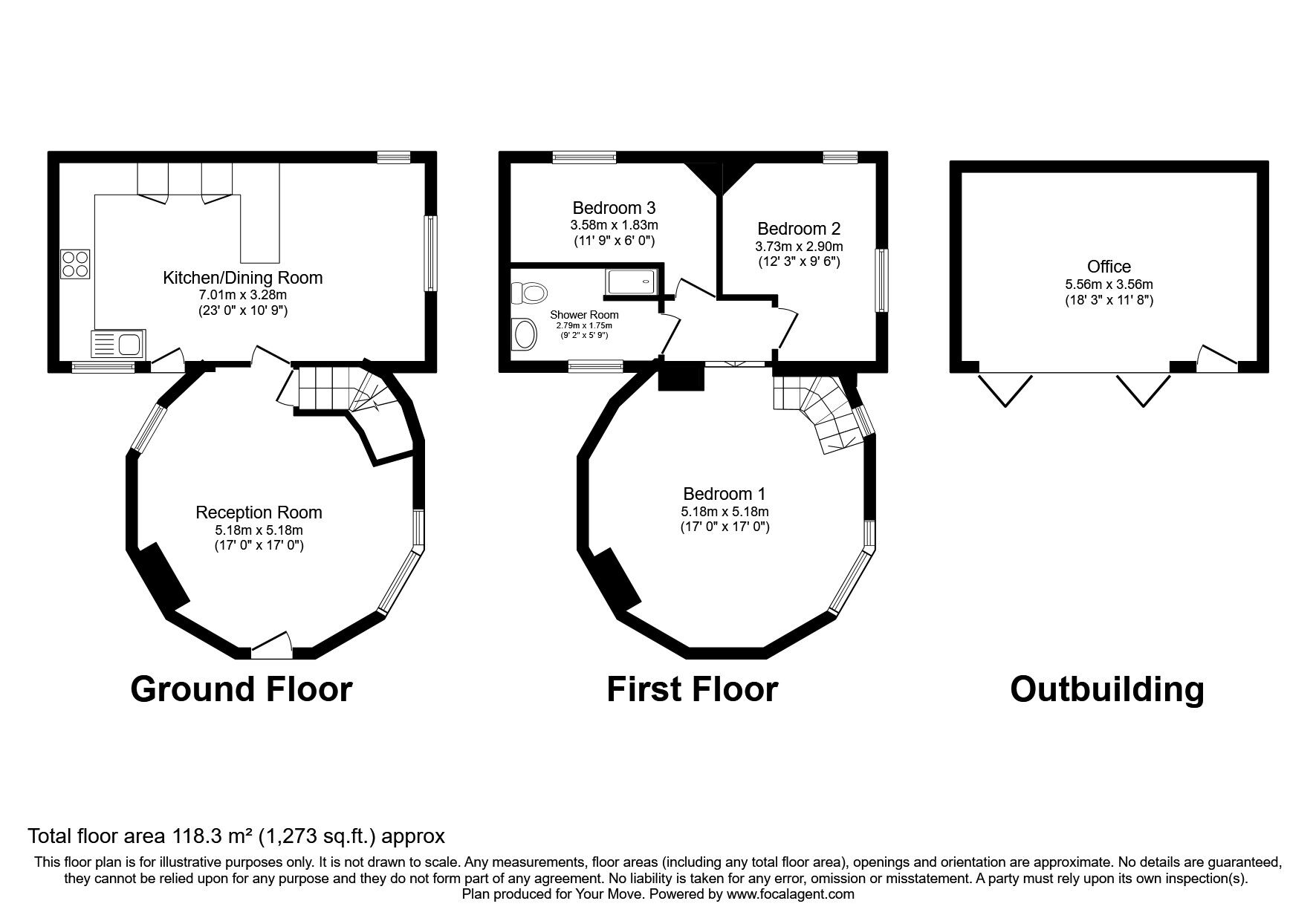 Floorplan of 3 bedroom Semi Detached House for sale, Fairby Grange Cottages, Ash Road, Hartley, DA3