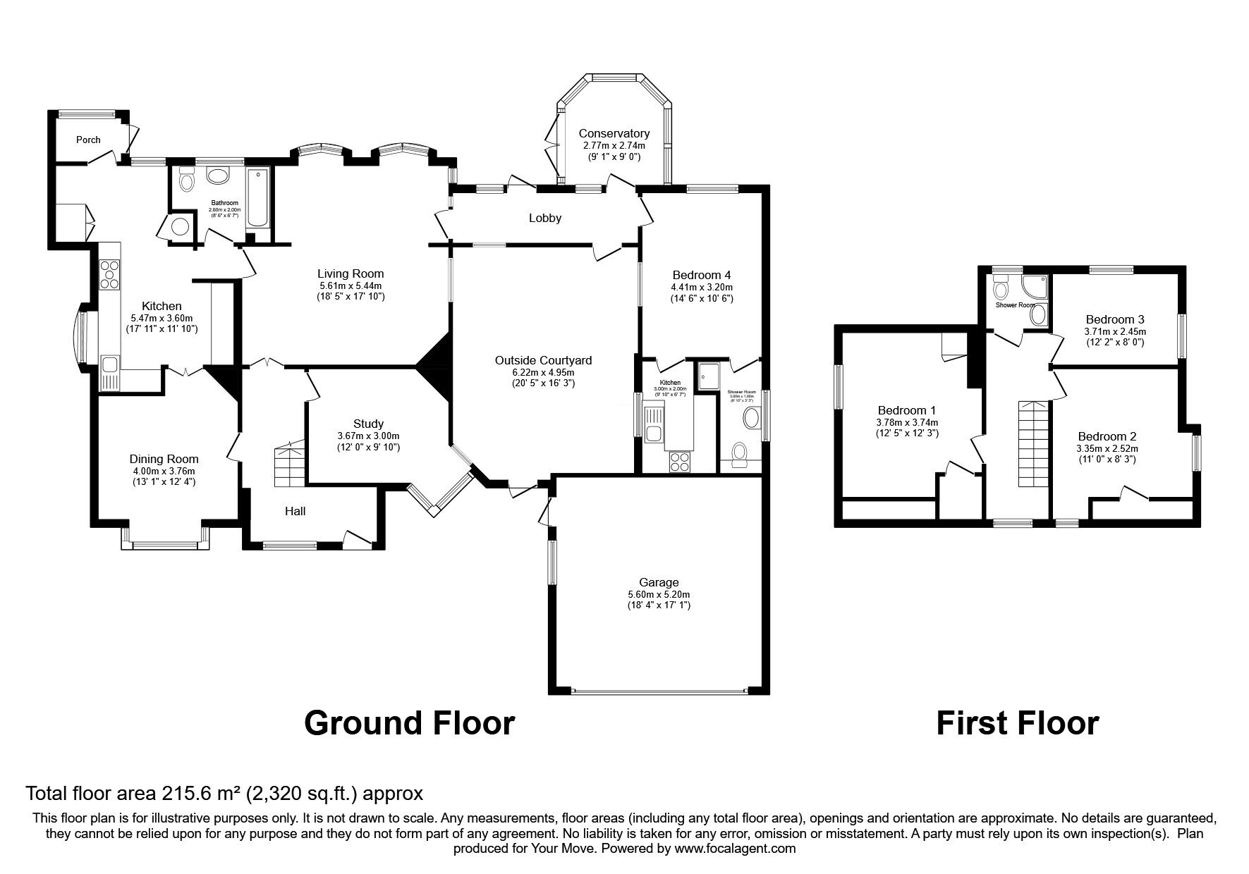 Floorplan of 4 bedroom Detached House for sale, New Barn Road, New Barn, Kent, DA3