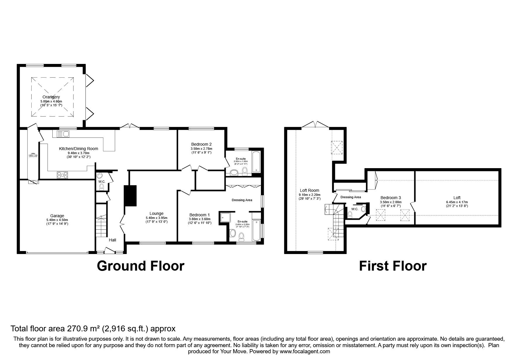 Floorplan of 3 bedroom Detached House for sale, Valley Road, Fawkham, Kent, DA3