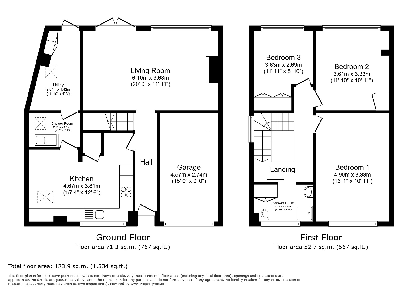 Floorplan of 3 bedroom Semi Detached House for sale, Yew Tree Close, Longfield, Kent, DA3