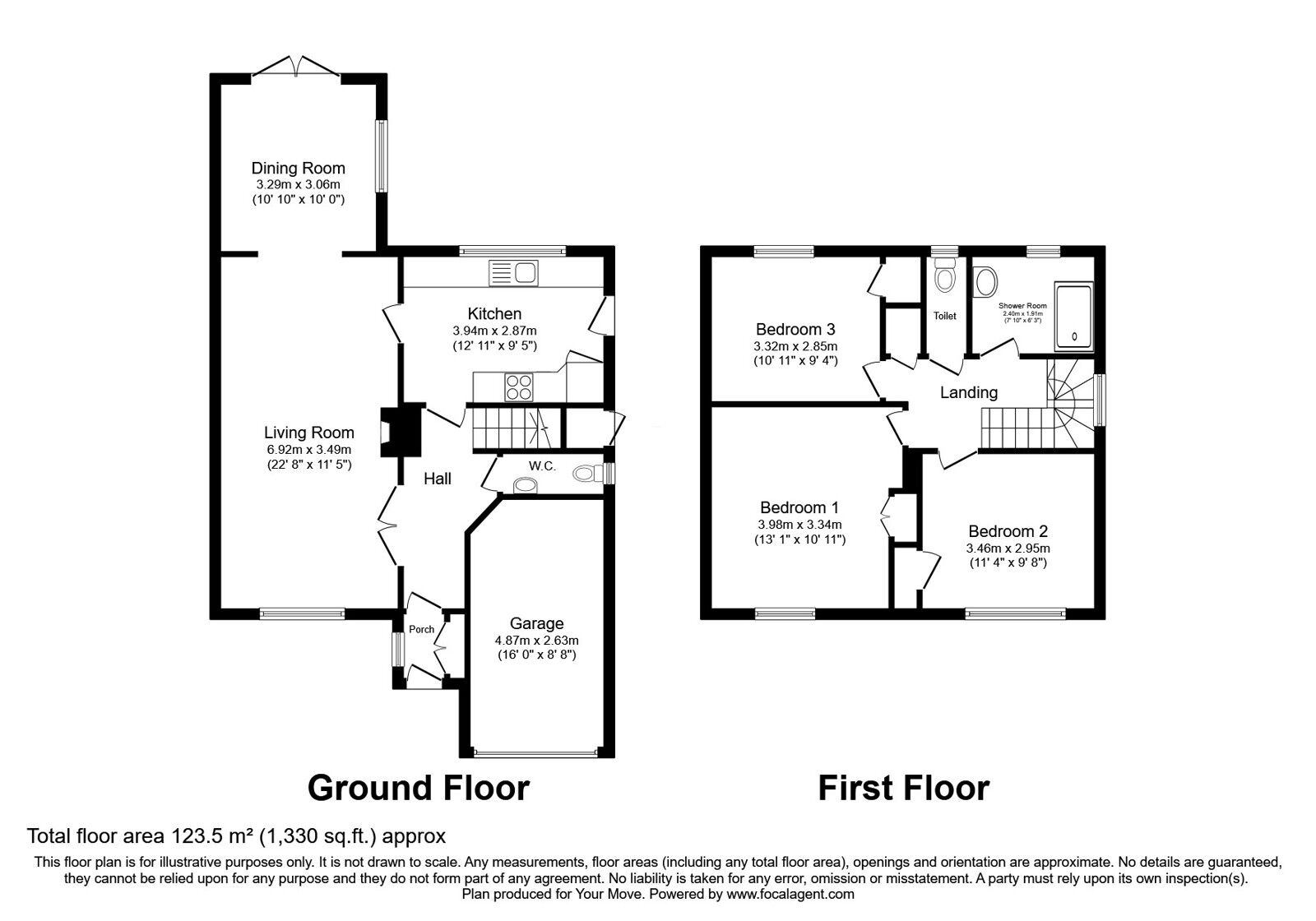 Floorplan of 3 bedroom Detached House for sale, St. Johns Lane, Hartley, Kent, DA3