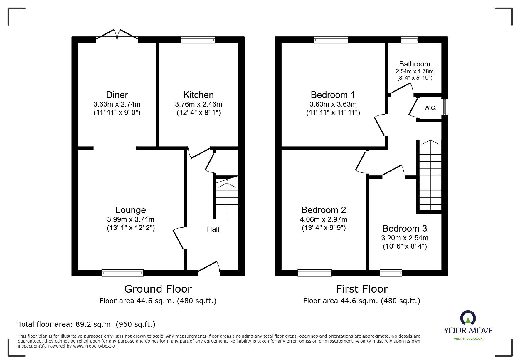 Floorplan of 3 bedroom Semi Detached House for sale, Haven Close, Swanley, Kent, BR8