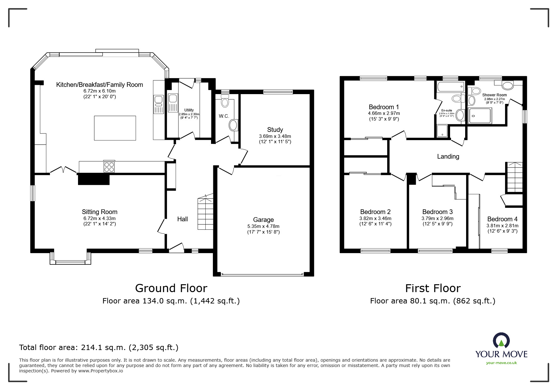 Floorplan of 4 bedroom Detached House for sale, The Old Yews, Longfield, Kent, DA3