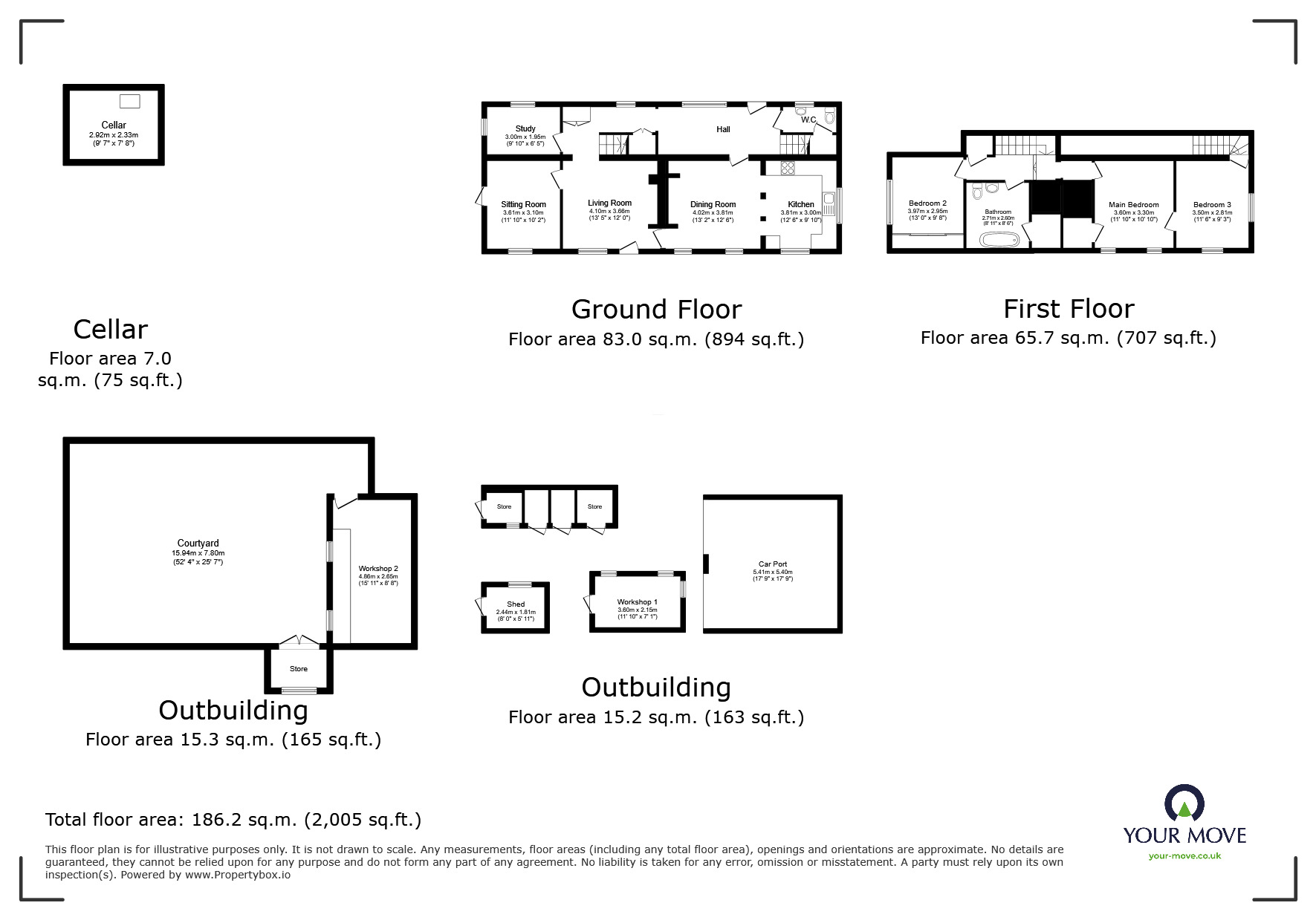 Floorplan of 3 bedroom Detached House for sale, Hartley Green, Hartley, Kent, DA3