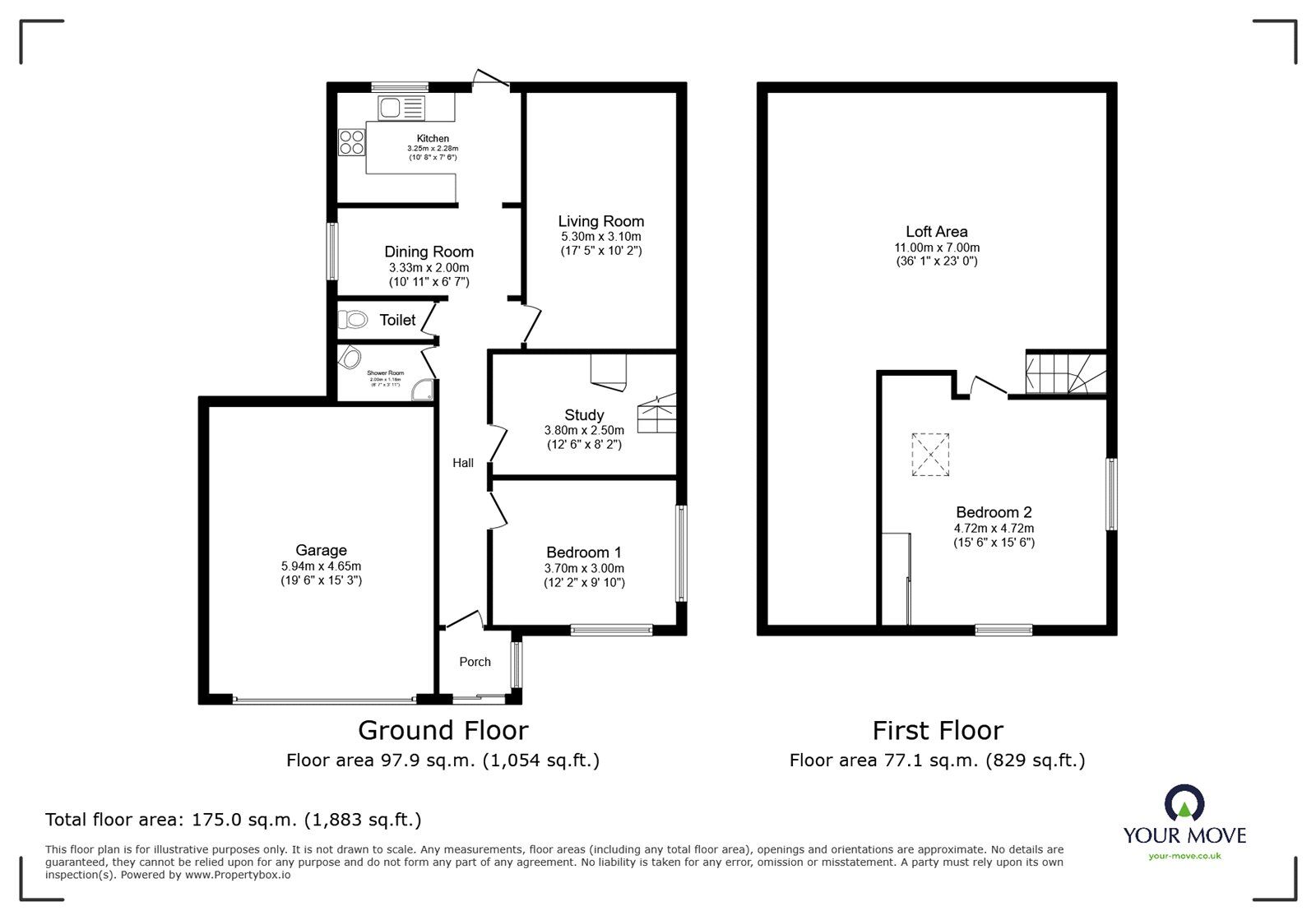 Floorplan of 2 bedroom Detached Bungalow for sale, Quakers Close, Hartley, Kent, DA3