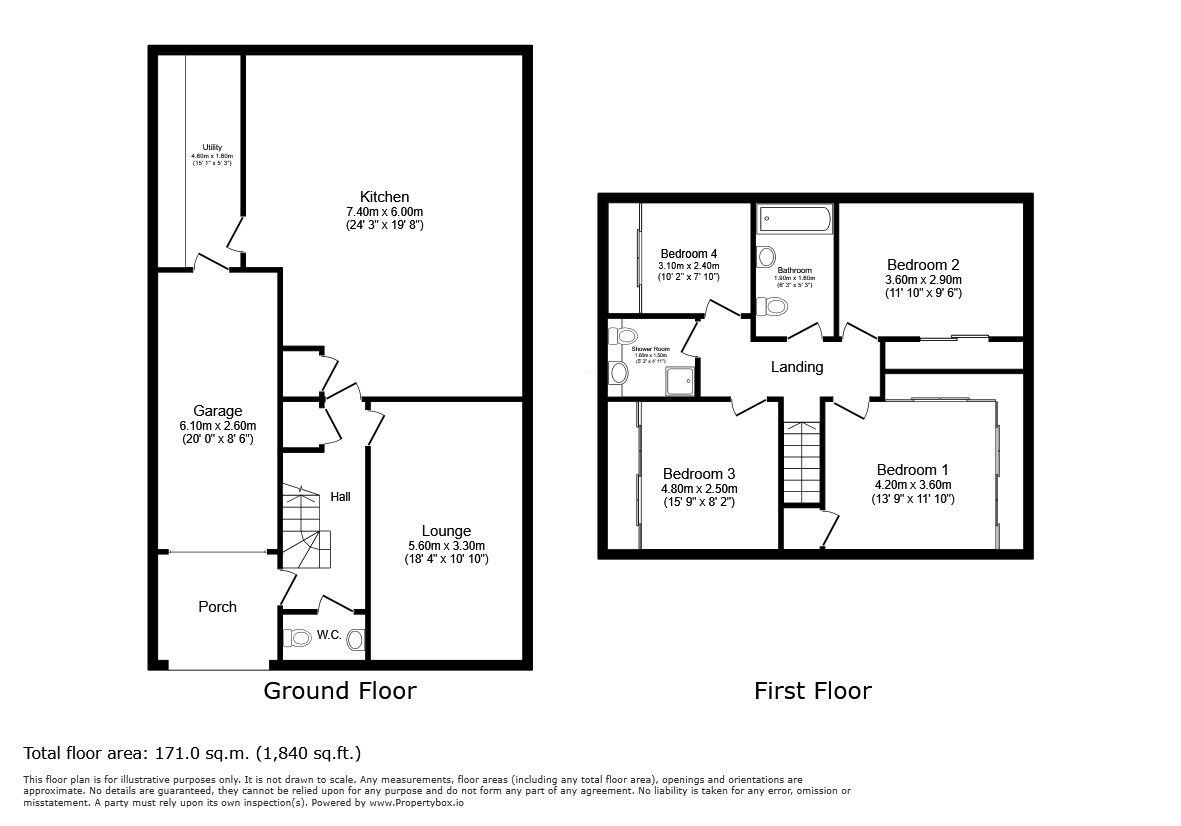 Floorplan of 4 bedroom Semi Detached House for sale, Gresham Avenue, Hartley, Kent, DA3