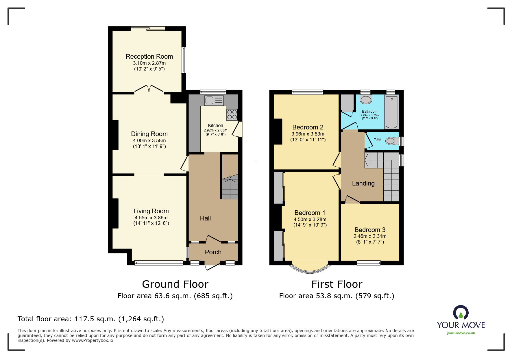 Floorplan of 3 bedroom Semi Detached House for sale, Haslemere Road, Bexleyheath, DA7