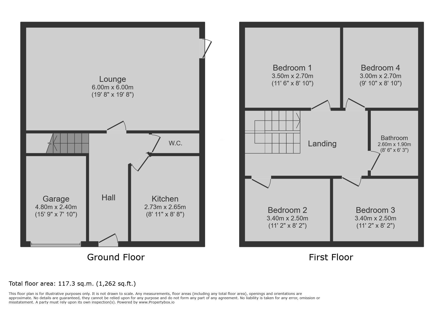 Floorplan of 4 bedroom Semi Detached House for sale, Kent Road, Longfield, Kent, DA3
