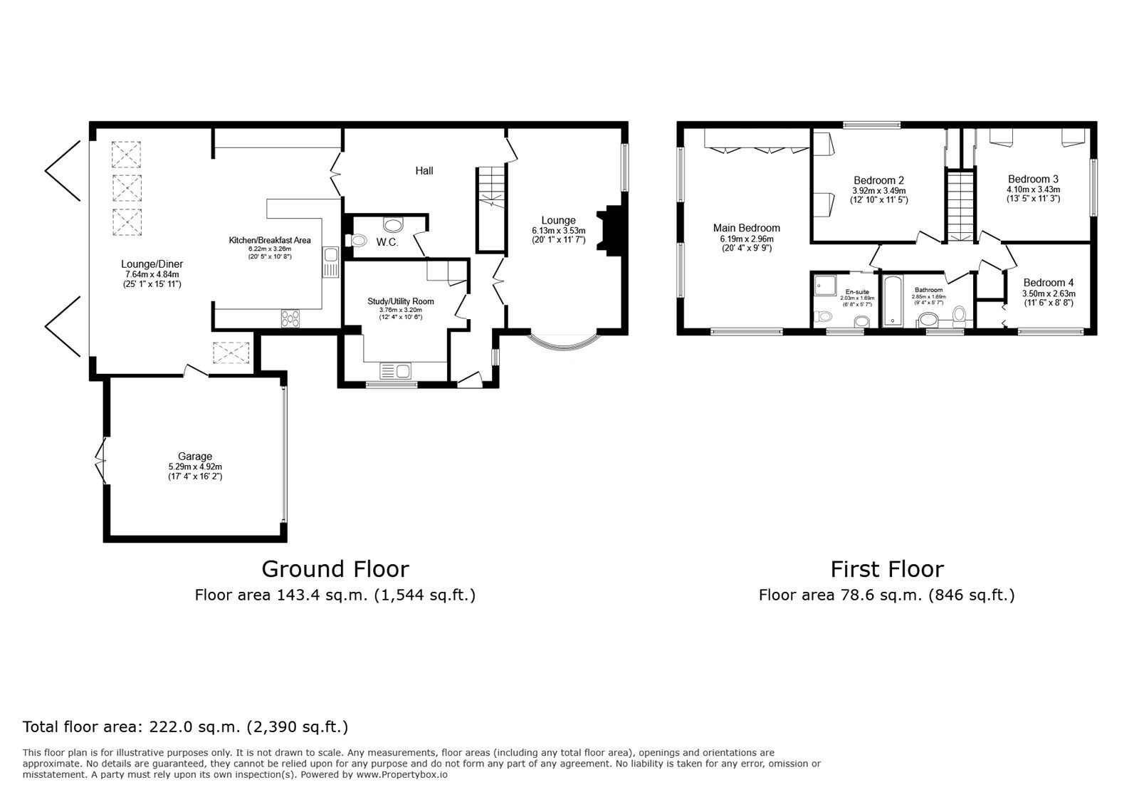 Floorplan of 4 bedroom Detached House for sale, The Old Yews, Longfield, Kent, DA3