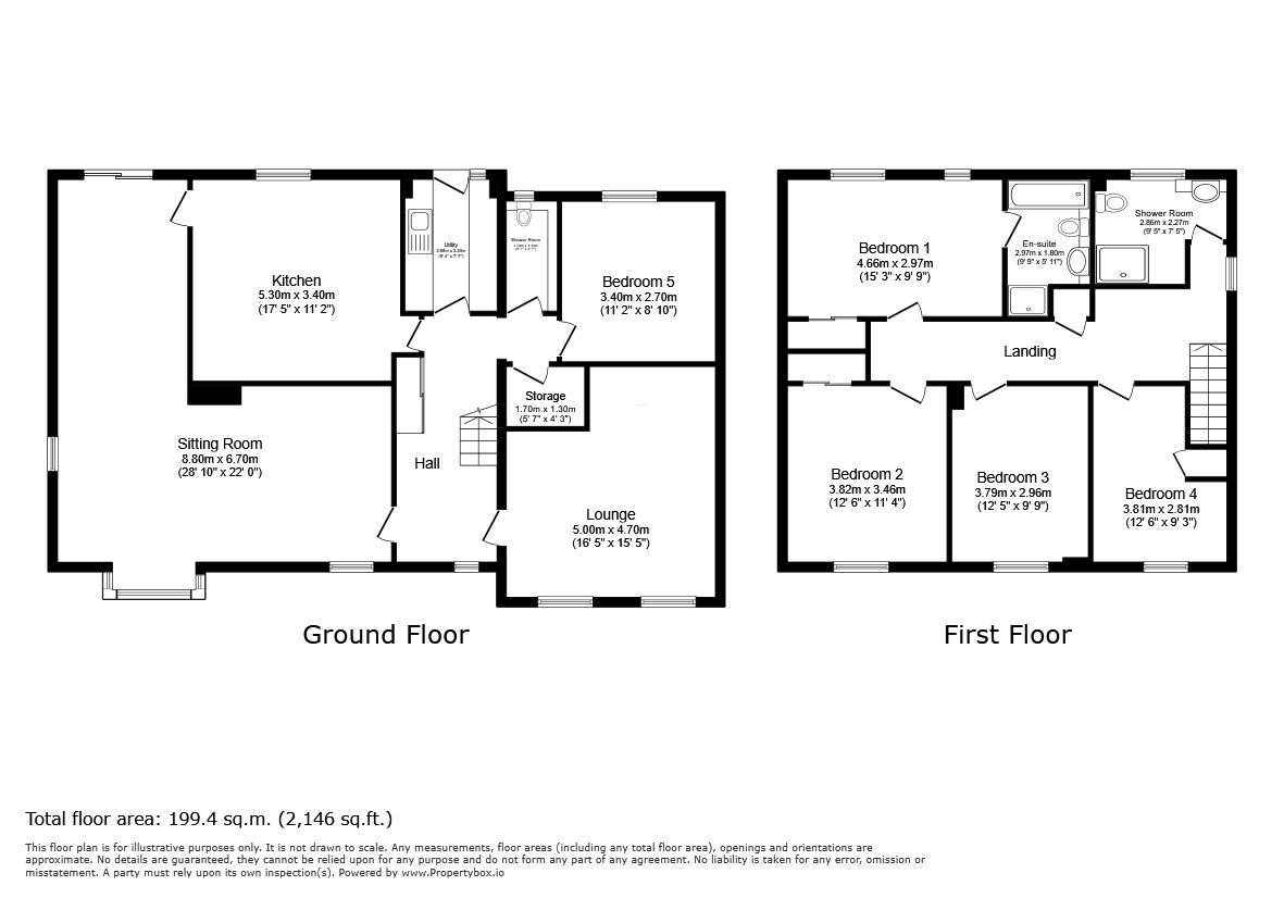 Floorplan of 5 bedroom Detached House for sale, The Old Yews, New Barn, Kent, DA3