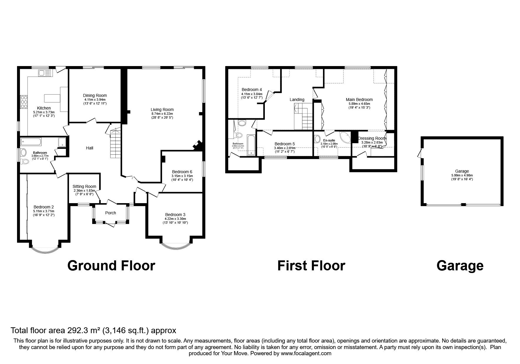 Floorplan of 6 bedroom Detached Bungalow for sale, Gorsewood Road, Hartley, Kent, DA3