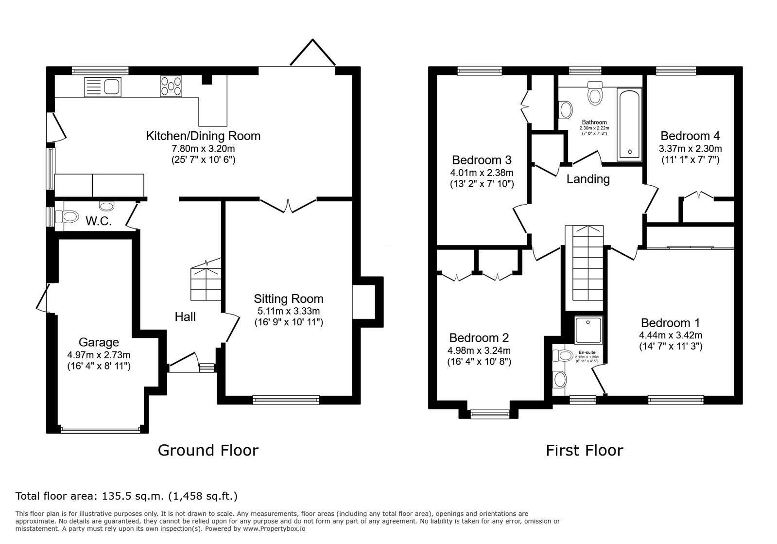 Floorplan of 4 bedroom Detached House for sale, The Mead, New Ash Green, Kent, DA3