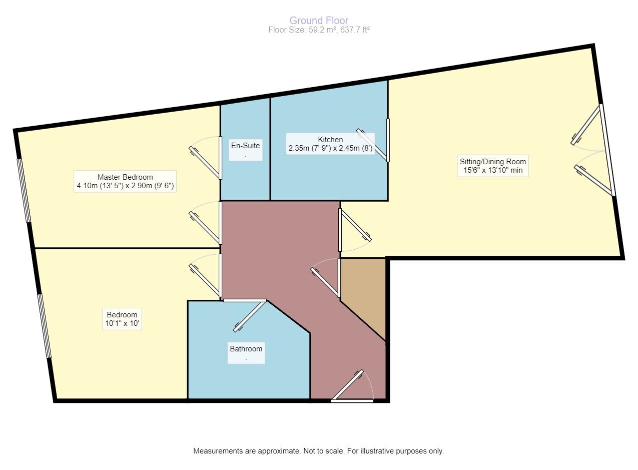 Floorplan of 2 bedroom  Flat for sale, St. Peters Street, Maidstone, Kent, ME16