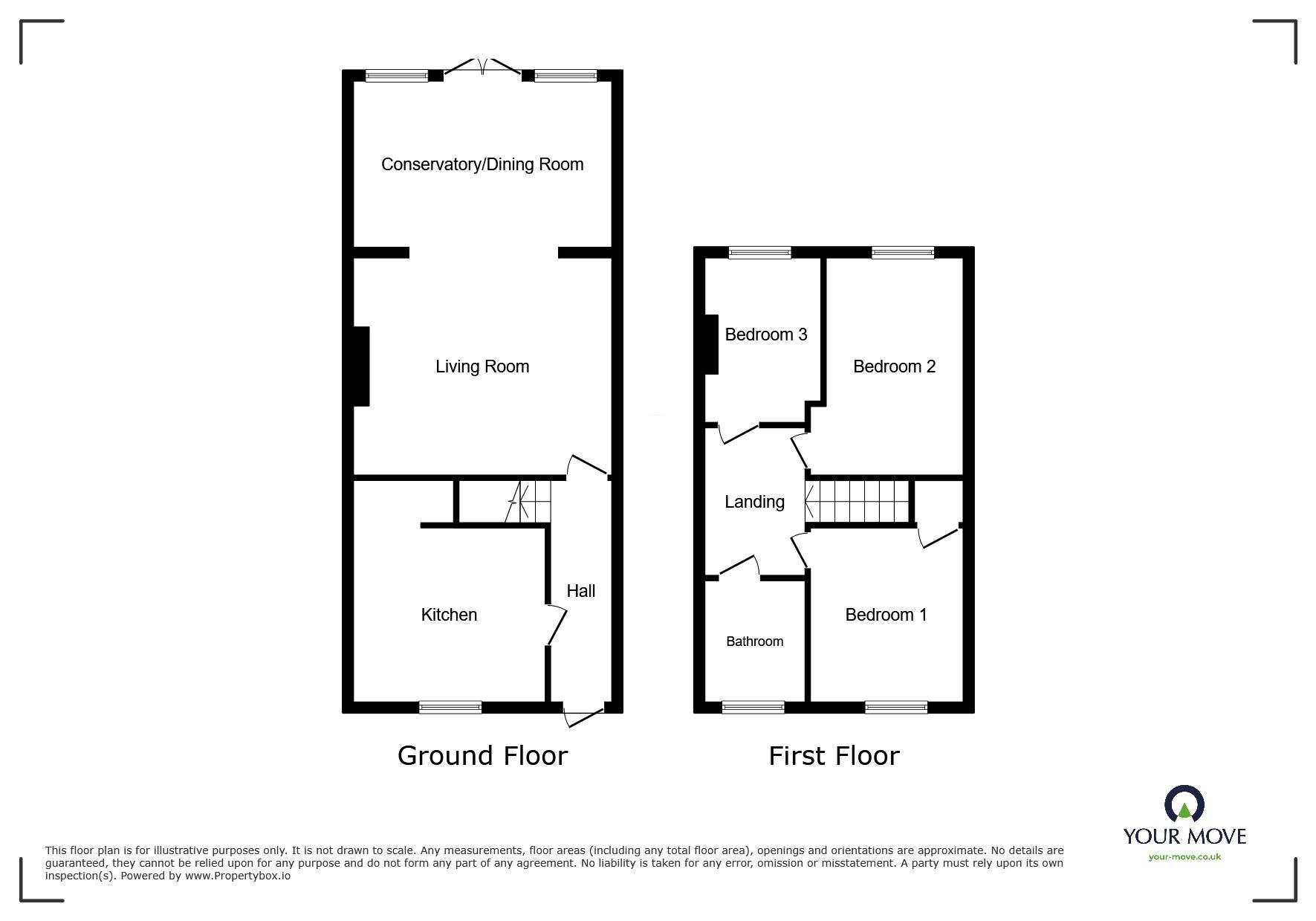 Floorplan of 3 bedroom Mid Terrace House for sale, New Road, Ditton, Kent, ME20