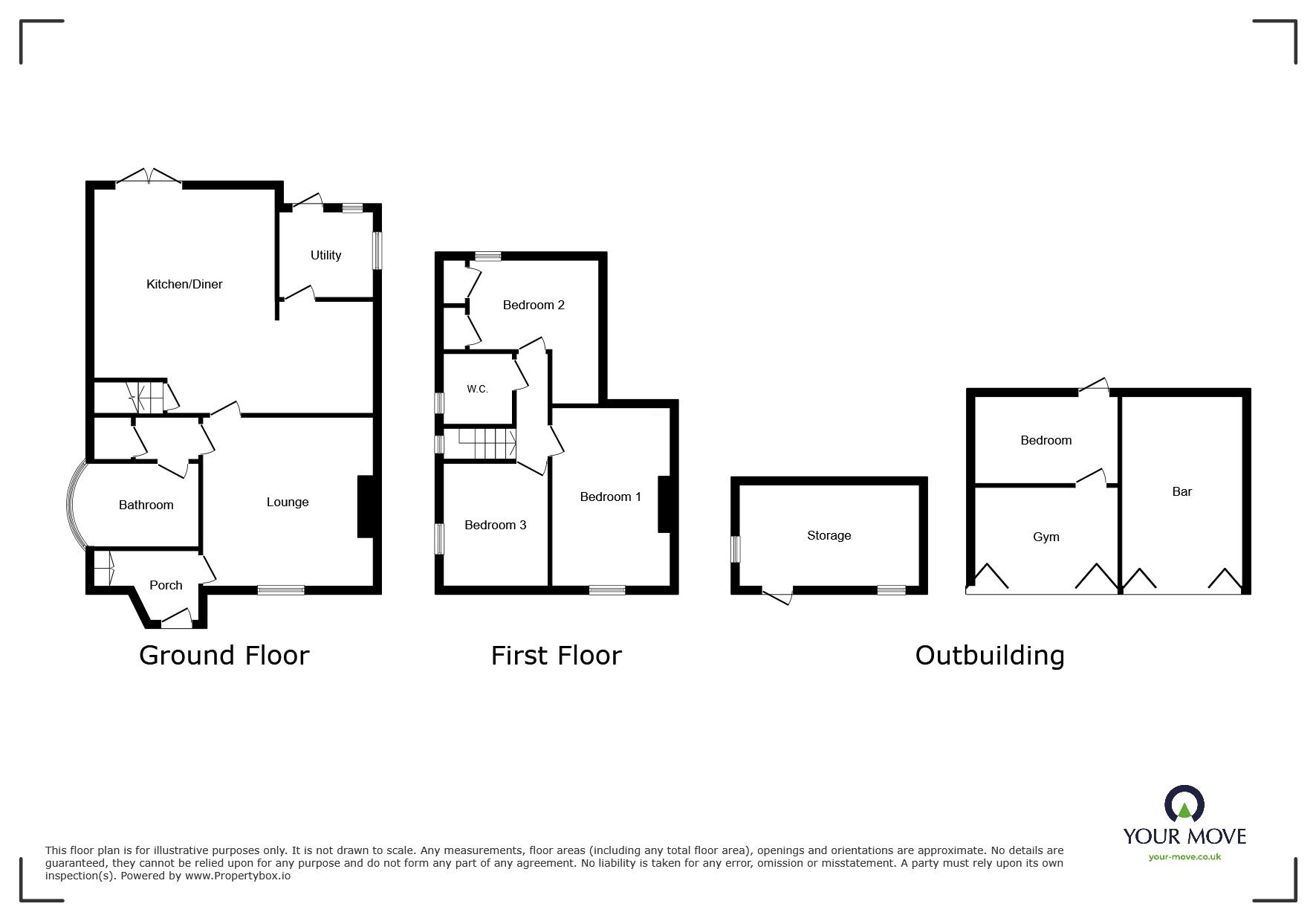 Floorplan of 3 bedroom Semi Detached House for sale, Birling Road, Leybourne, Kent, ME19