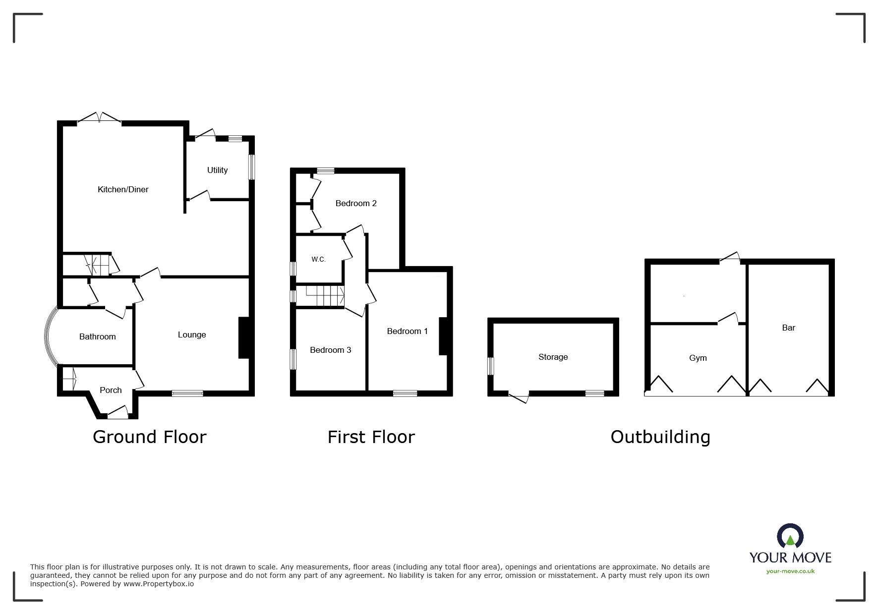 Floorplan of 3 bedroom Semi Detached House for sale, Birling Road, Leybourne, Kent, ME19