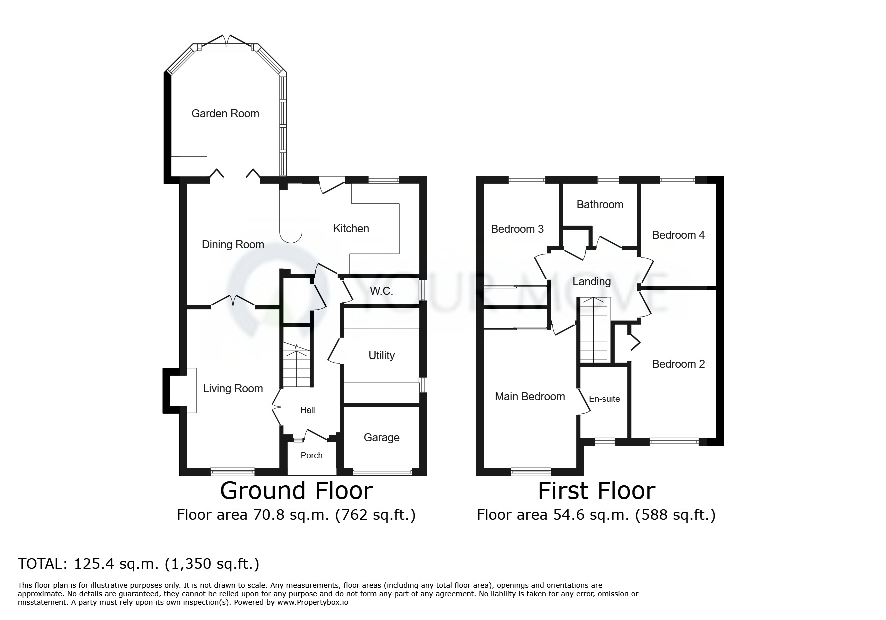 Floorplan of 4 bedroom Detached House for sale, Fairhurst Drive, East Farleigh, Kent, ME15