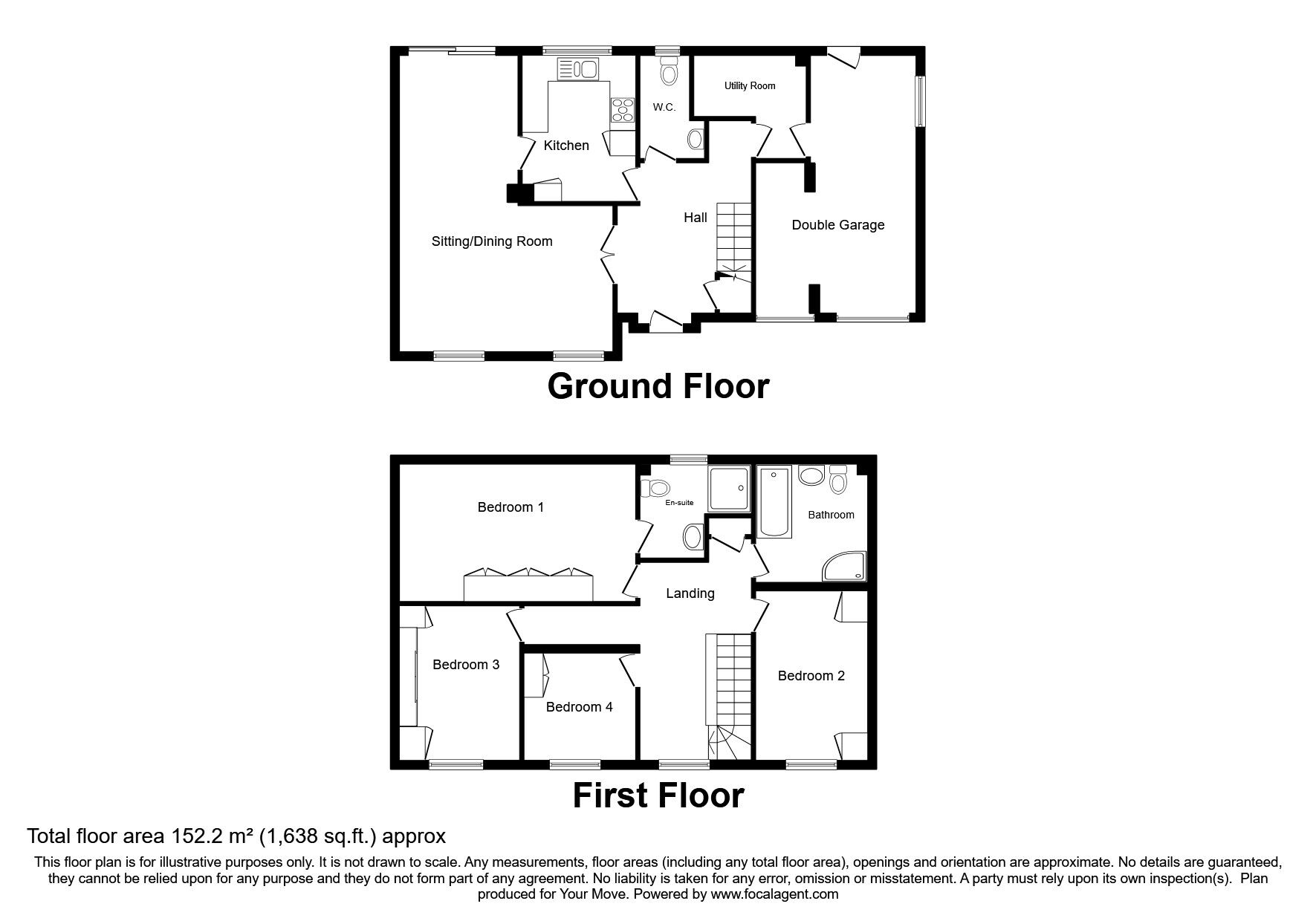 Floorplan of 4 bedroom Detached House for sale, Church Lane, Trottiscliffe, Kent, ME19