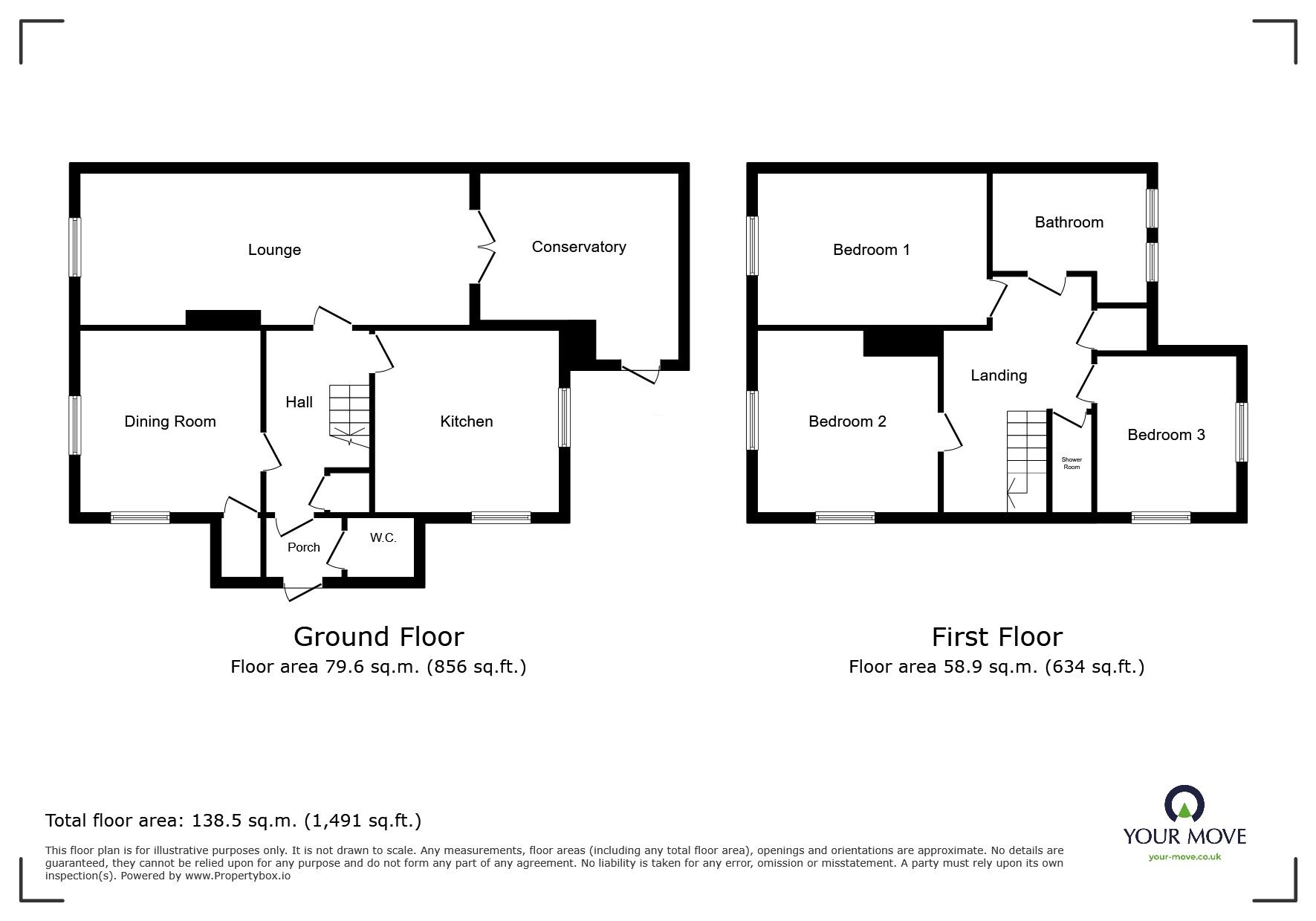 Floorplan of 3 bedroom End Terrace House for sale, Eyhorne Street, Hollingbourne, Kent, ME17