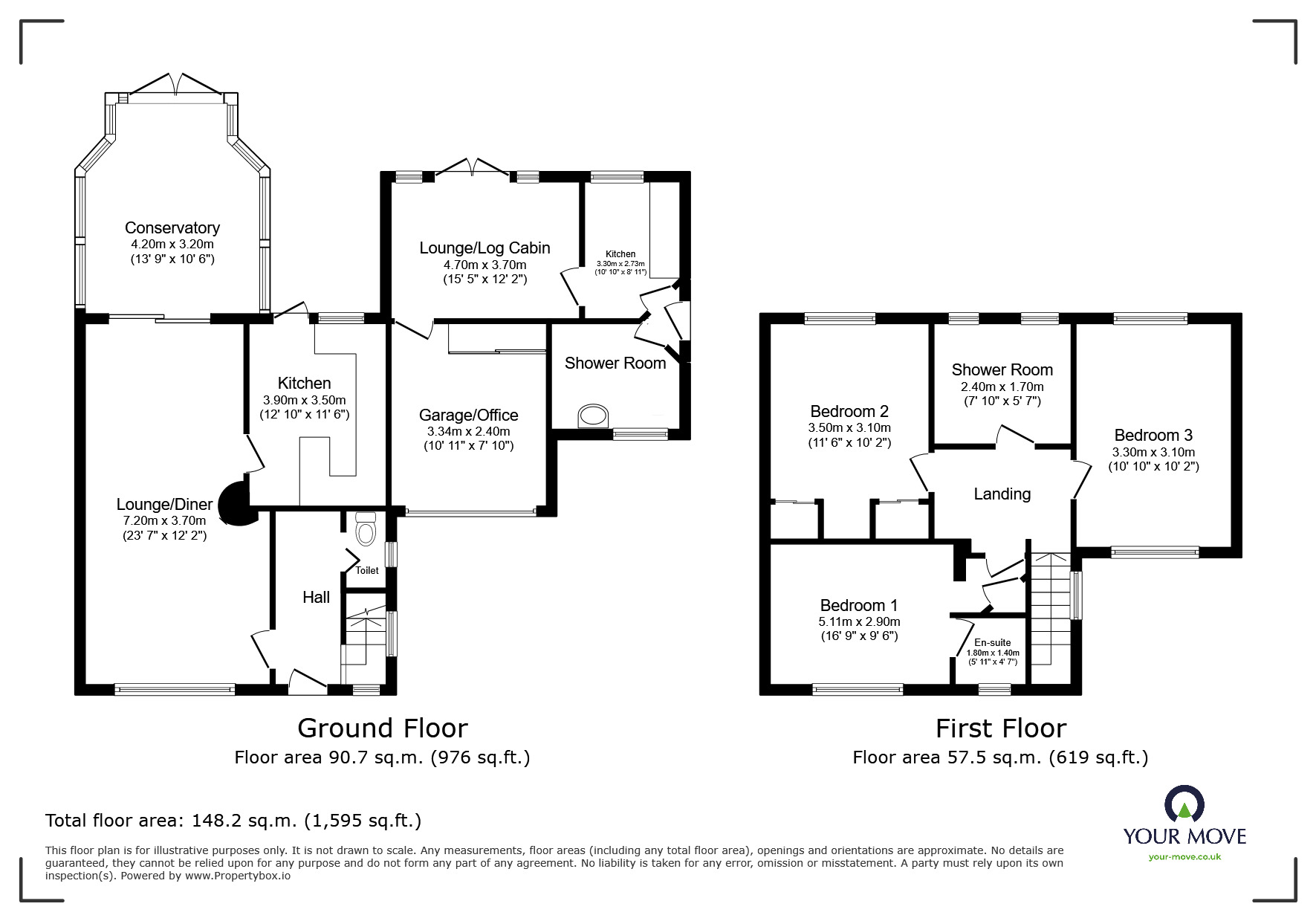 Floorplan of 4 bedroom Semi Detached House for sale, The Valley, Coxheath, Kent, ME17