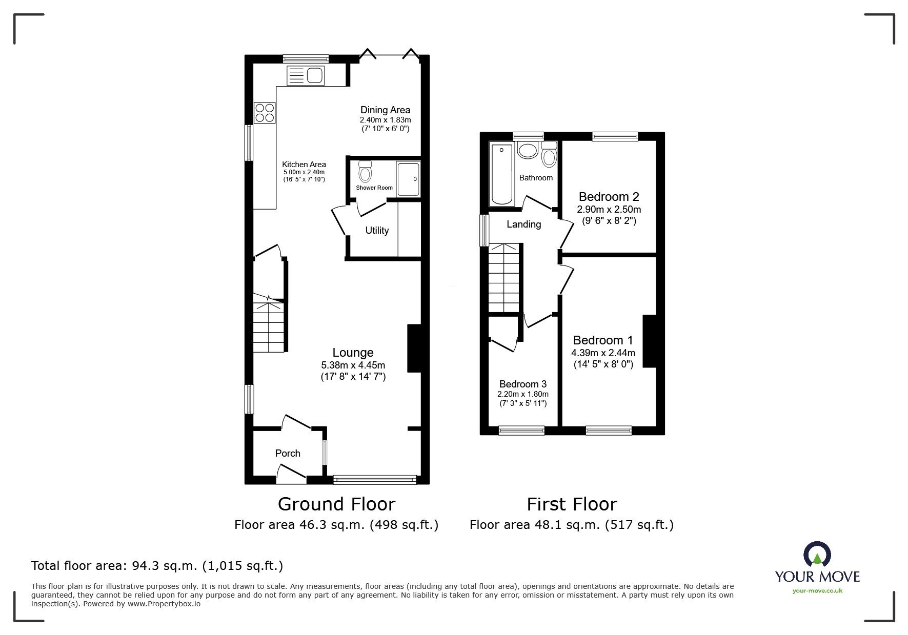 Floorplan of 3 bedroom Semi Detached House for sale, Primrose Drive, Ditton, Kent, ME20