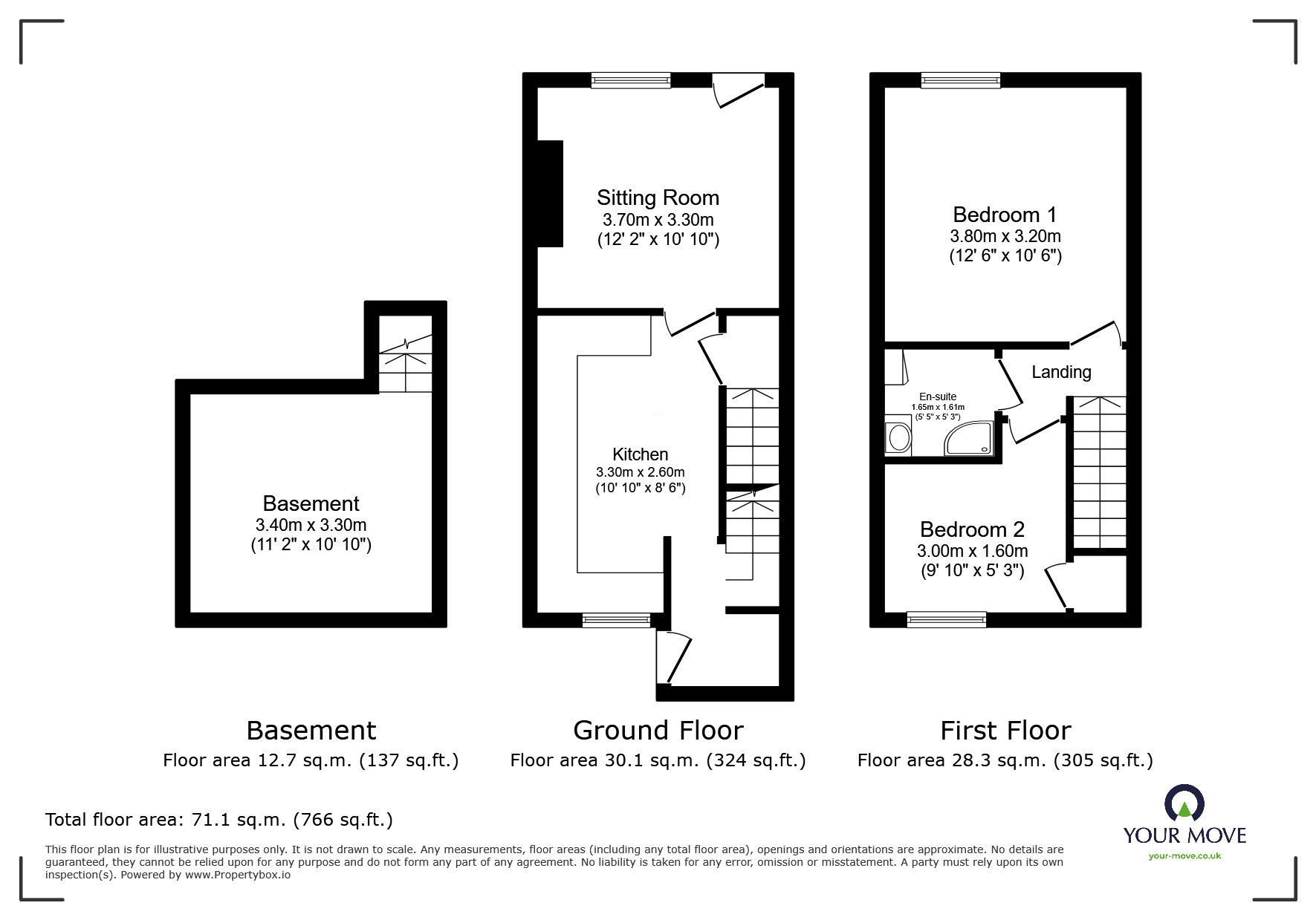 Floorplan of 2 bedroom End Terrace House for sale, Woollett Street, Maidstone, Kent, ME14