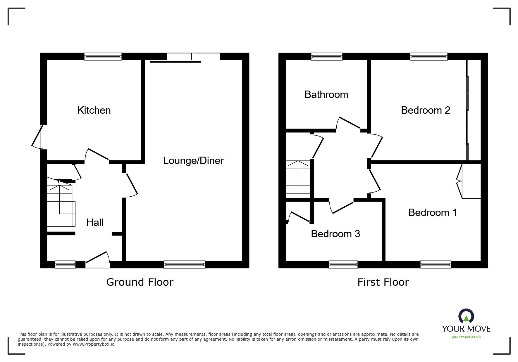 Floorplan of 3 bedroom Semi Detached House for sale, Bell Meadow, Maidstone, Kent, ME15
