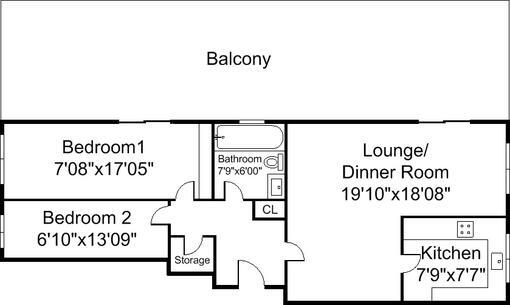 Floorplan of 2 bedroom  Flat for sale, Springvale, Maidstone, Kent, ME16
