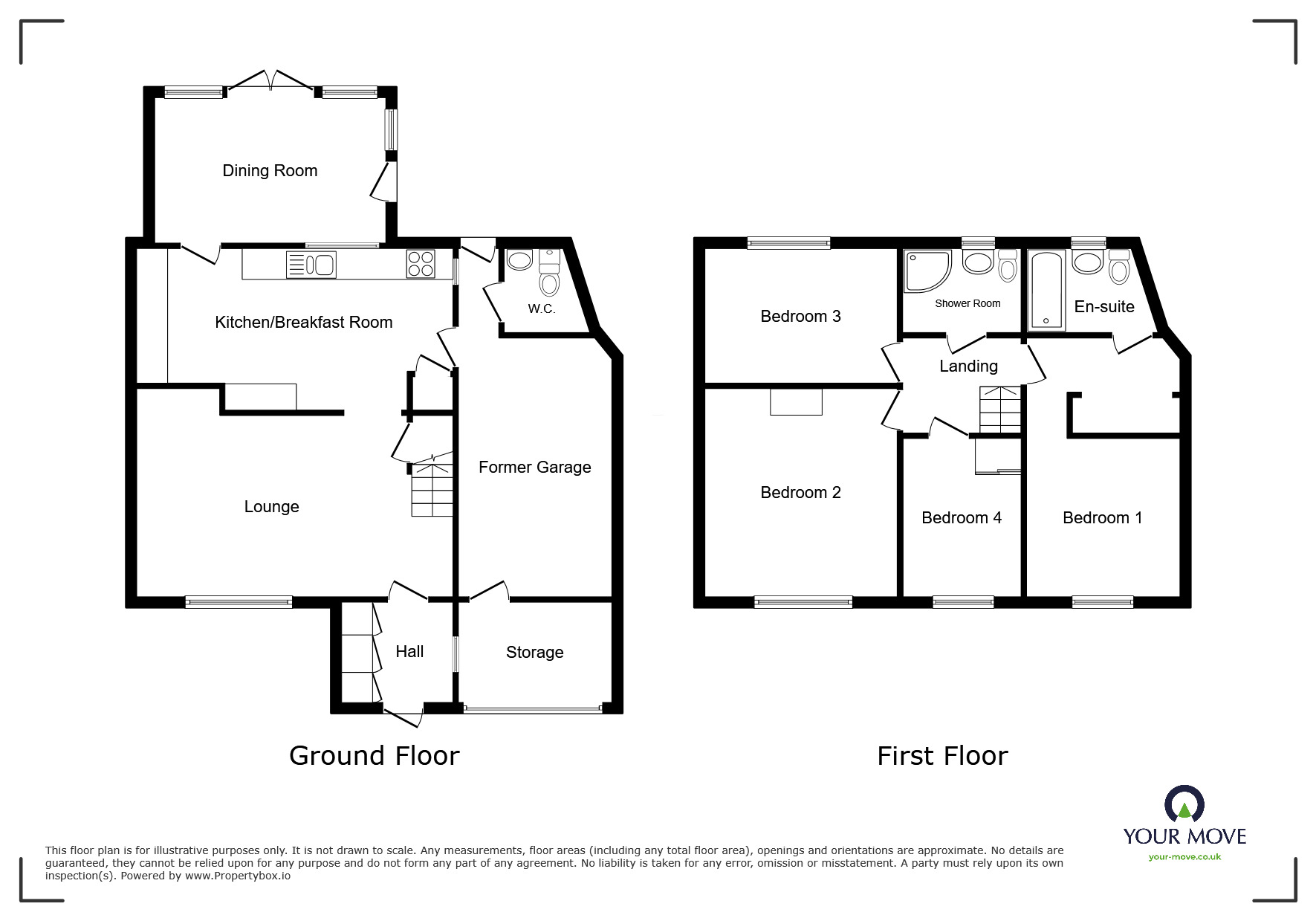 Floorplan of 4 bedroom Semi Detached House for sale, Essex Road, Maidstone, Kent, ME15